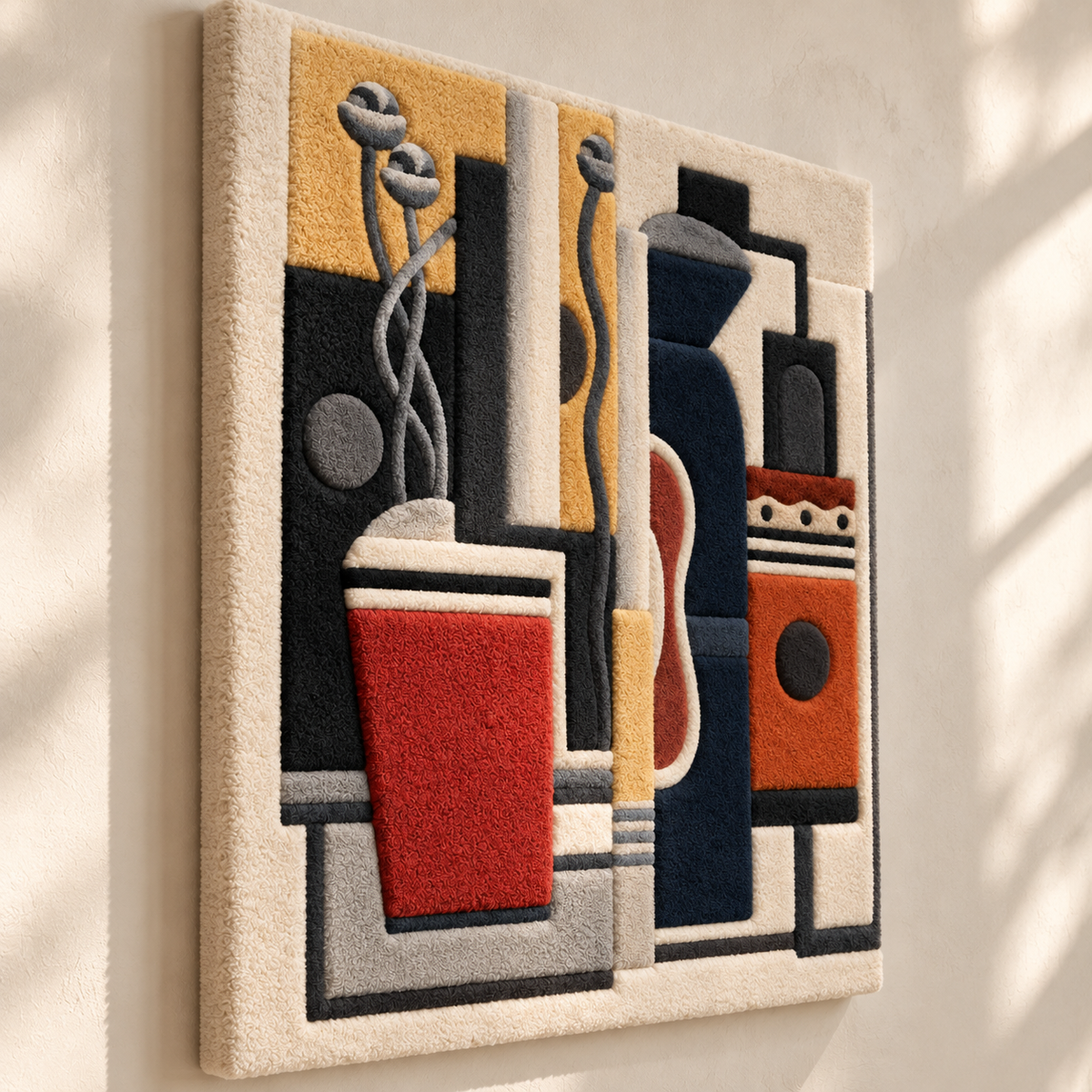 Red Pot by Fernand Léger — angled relief view