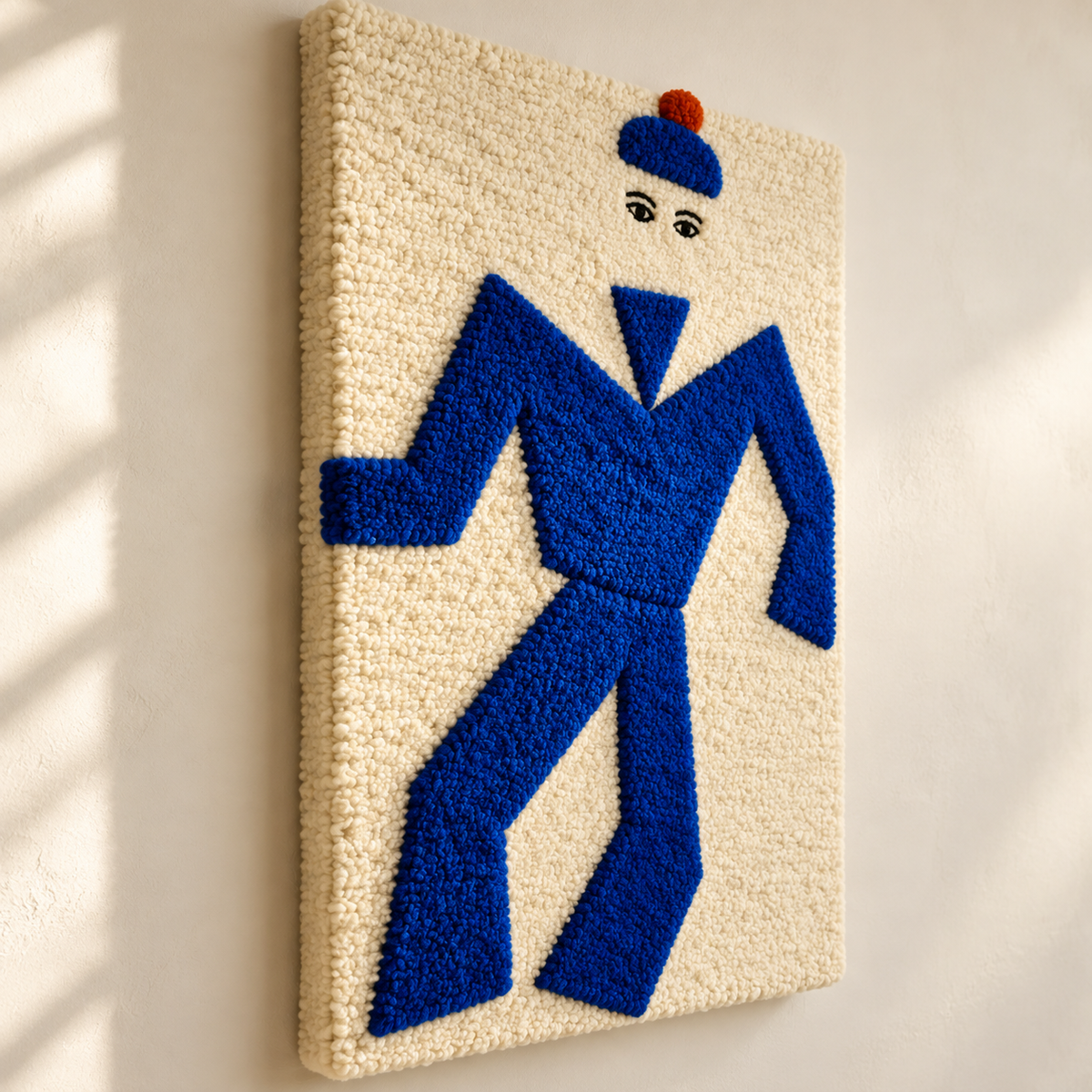 Skating Rink: Navy Blue and Red Costume Design by Fernand Léger — angled relief view