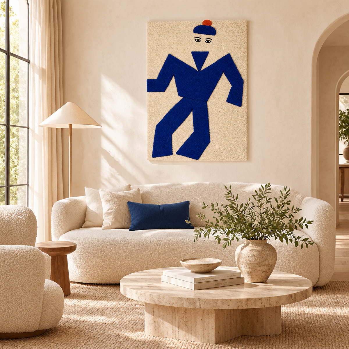 Skating Rink: Navy Blue and Red Costume Design by Fernand Léger — room setting