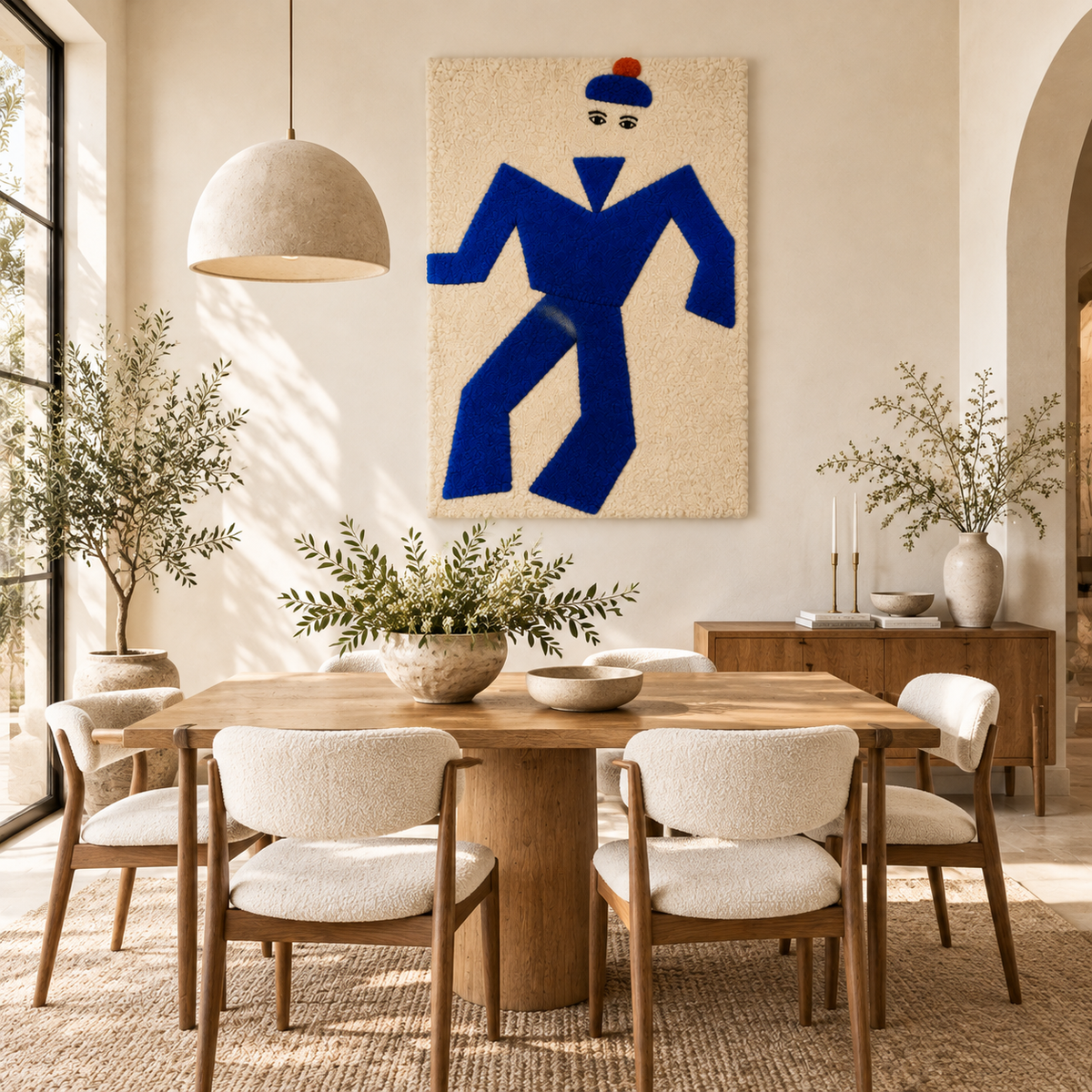 Skating Rink: Navy Blue and Red Costume Design by Fernand Léger — room setting