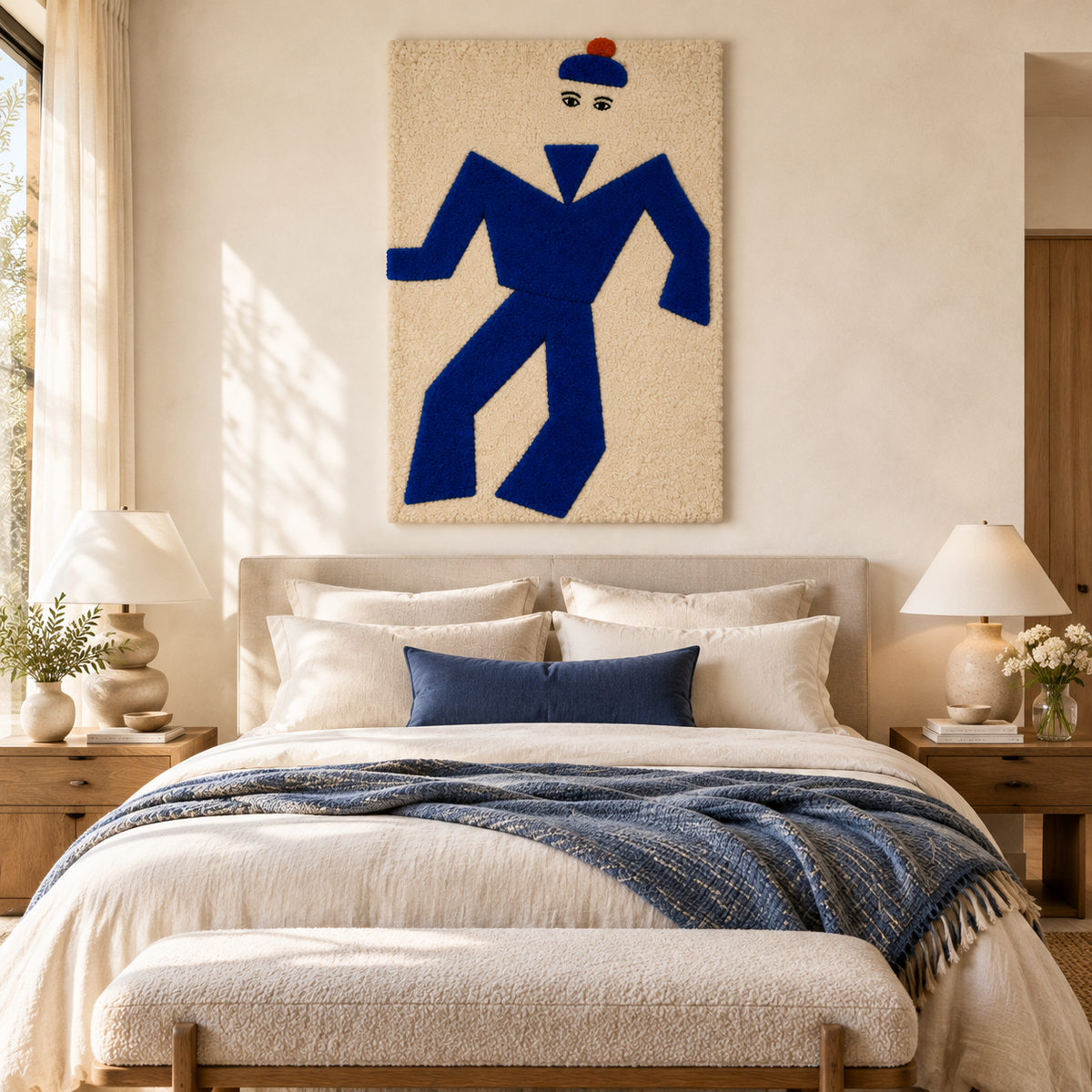 Skating Rink: Navy Blue and Red Costume Design by Fernand Léger — room setting