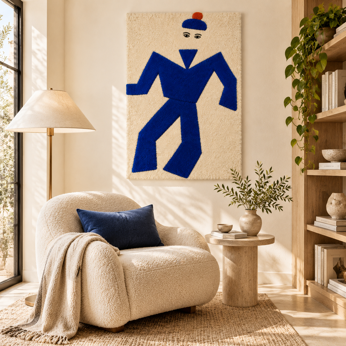 Skating Rink: Navy Blue and Red Costume Design by Fernand Léger — room setting