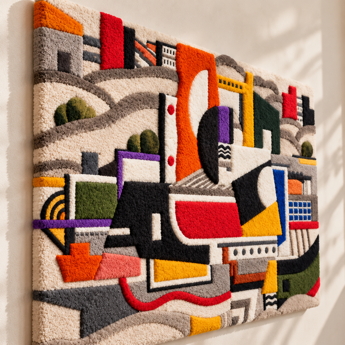 The Great Tug by Fernand Léger — angled relief view