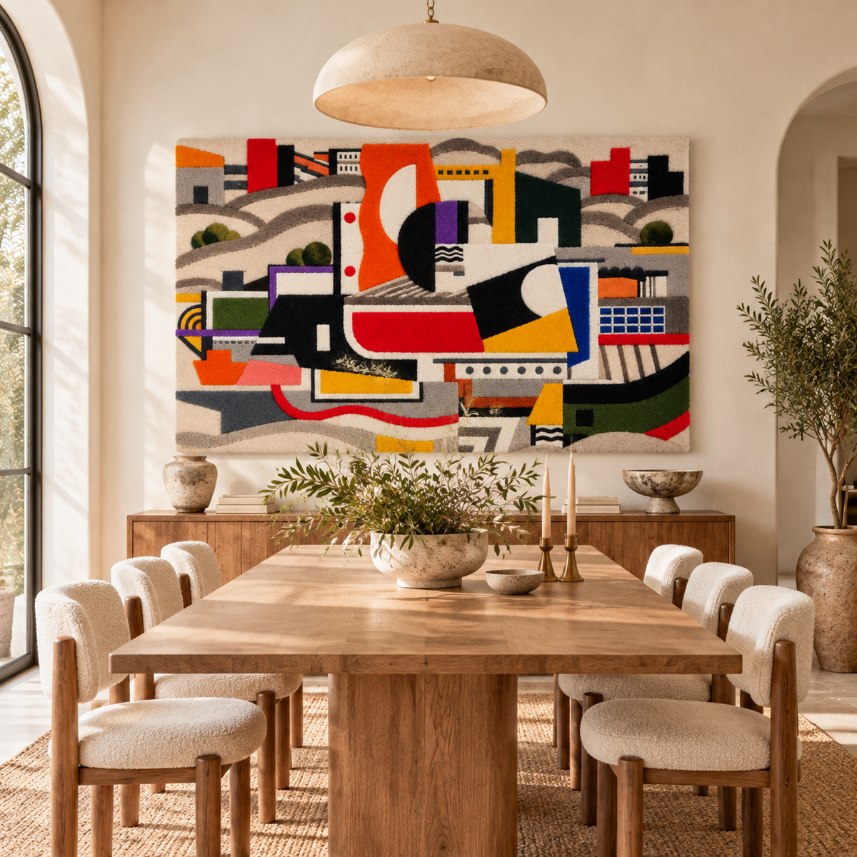 The Great Tug by Fernand Léger — room setting