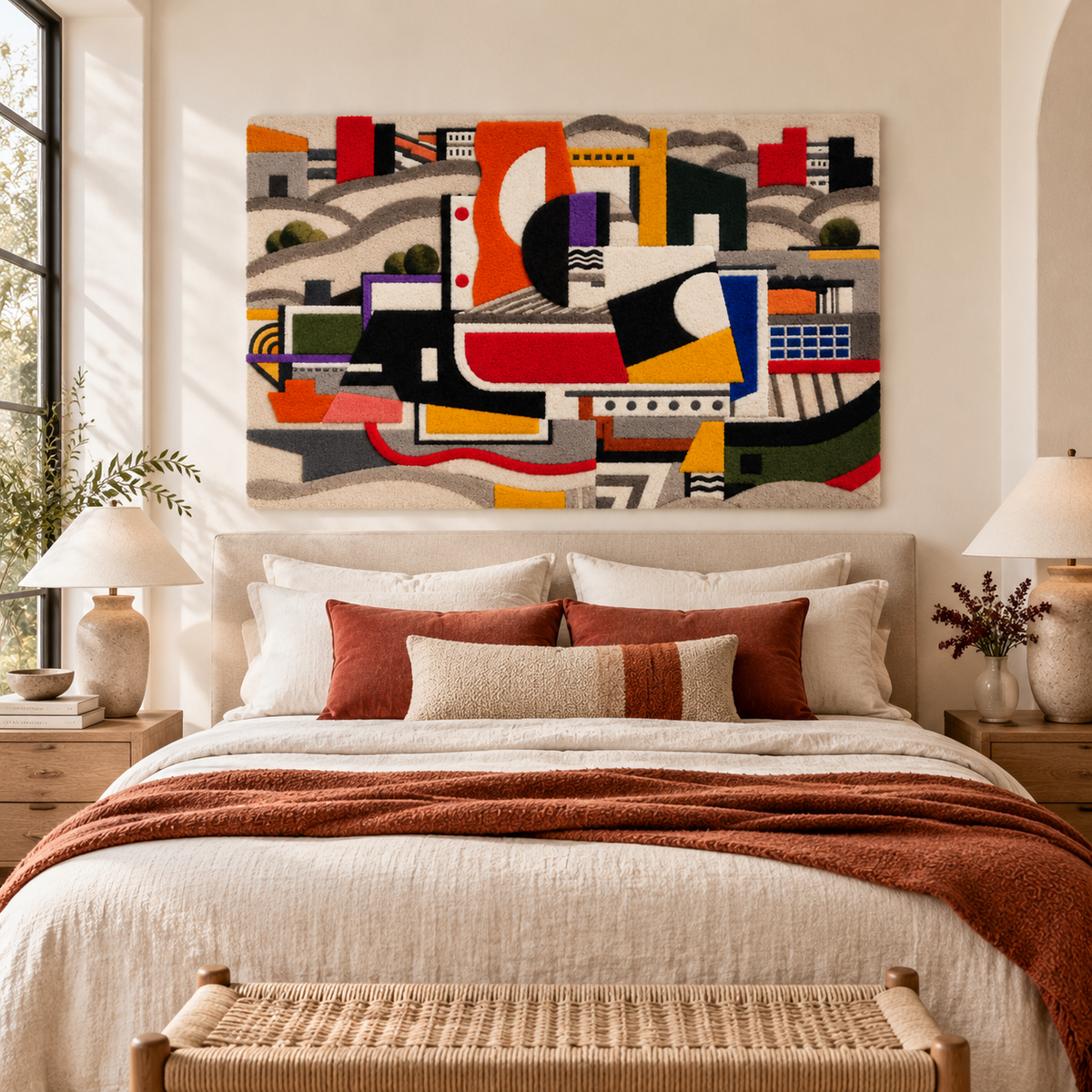The Great Tug by Fernand Léger — room setting