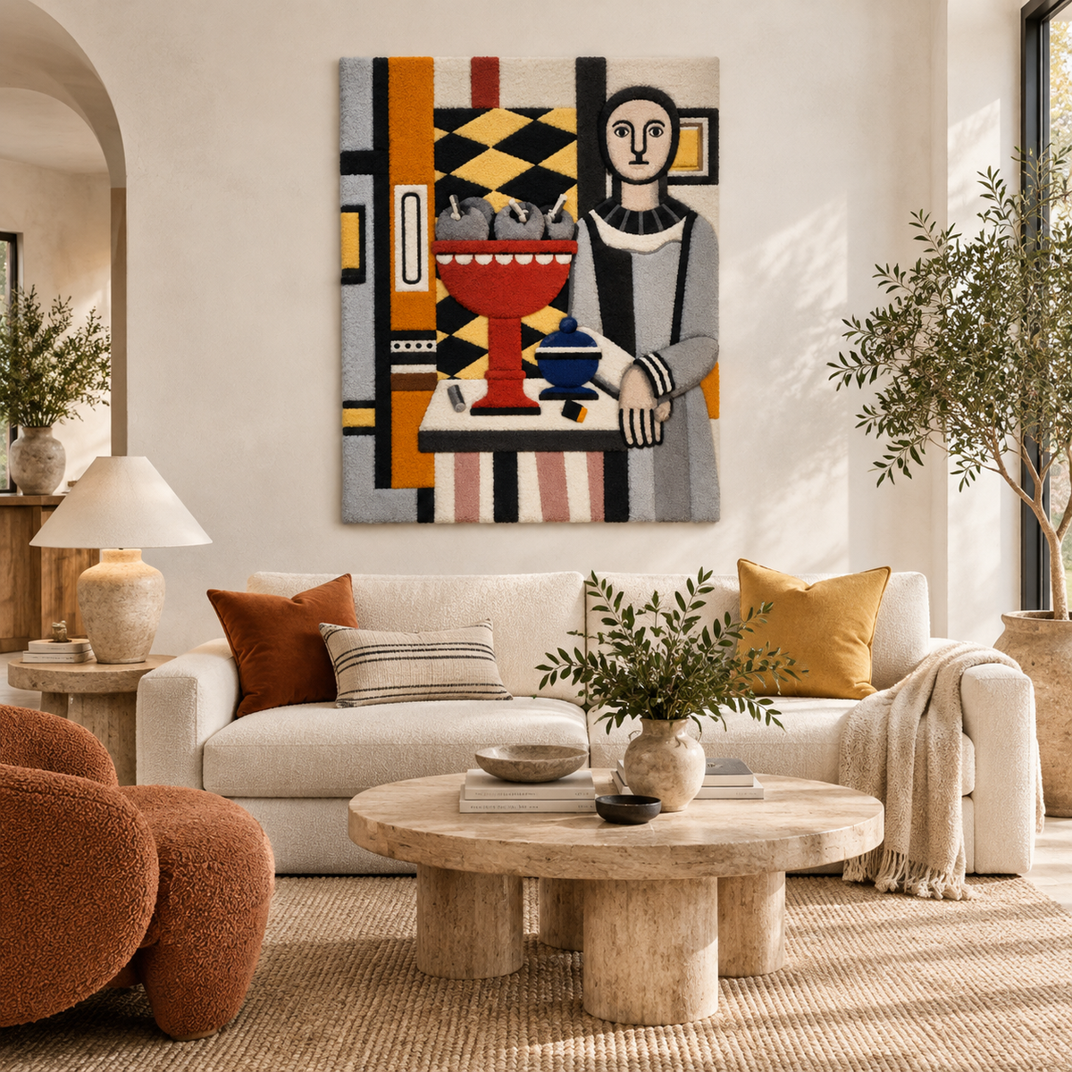The Woman with the Fruit Dish by Fernand Léger — room setting