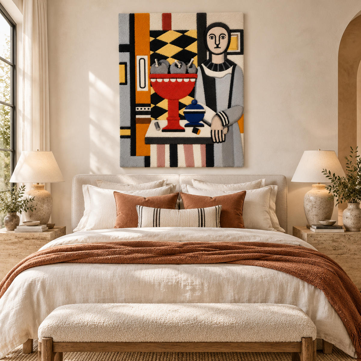 The Woman with the Fruit Dish by Fernand Léger — room setting