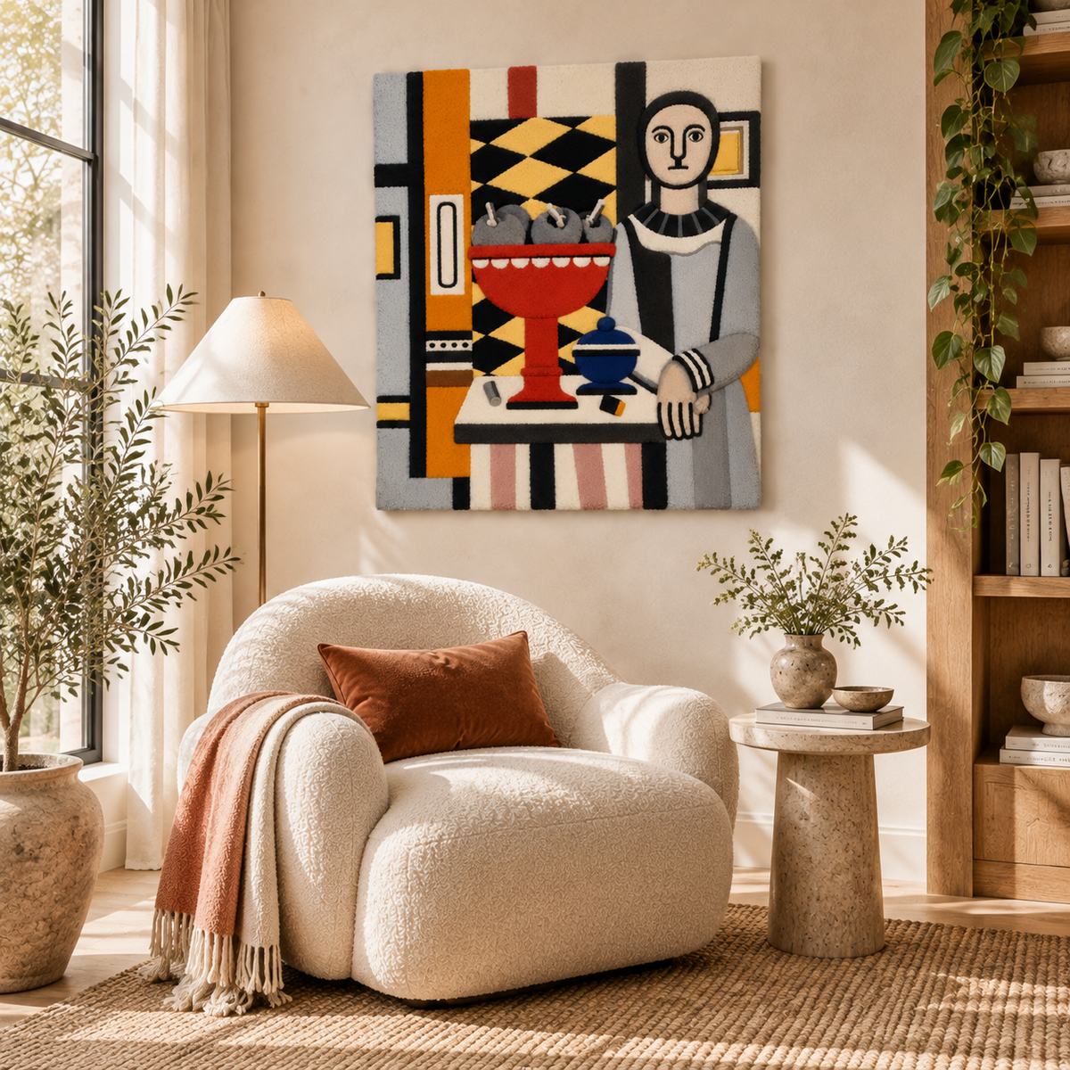 The Woman with the Fruit Dish by Fernand Léger — room setting