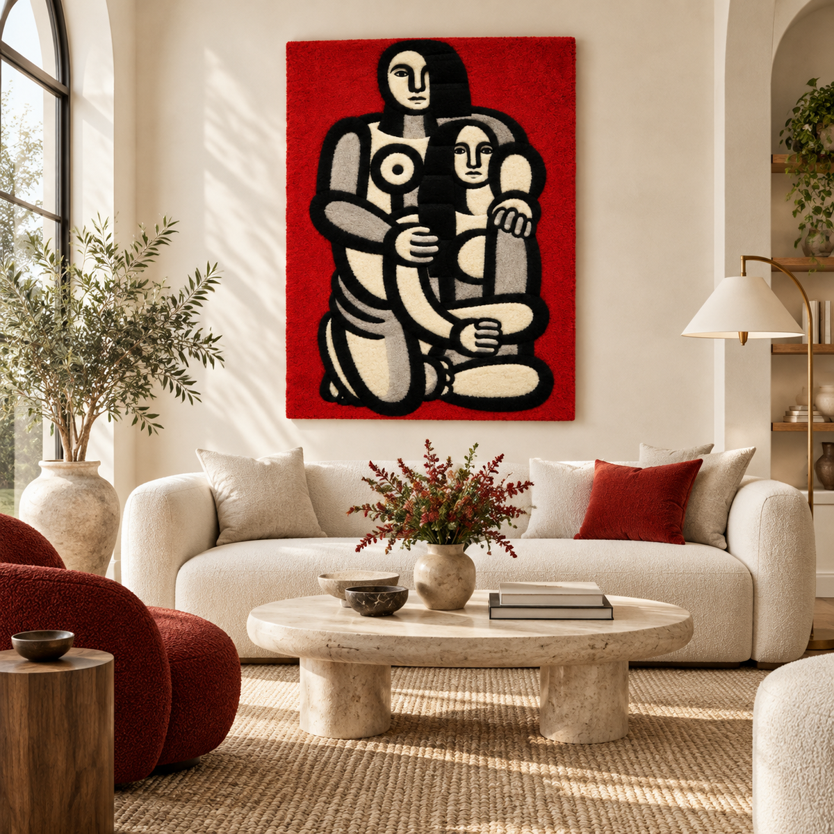 Two Figures, Nude on a Red Ground by Fernand Léger — room setting
