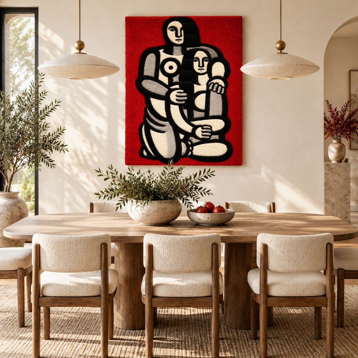 Two Figures, Nude on a Red Ground by Fernand Léger — room setting