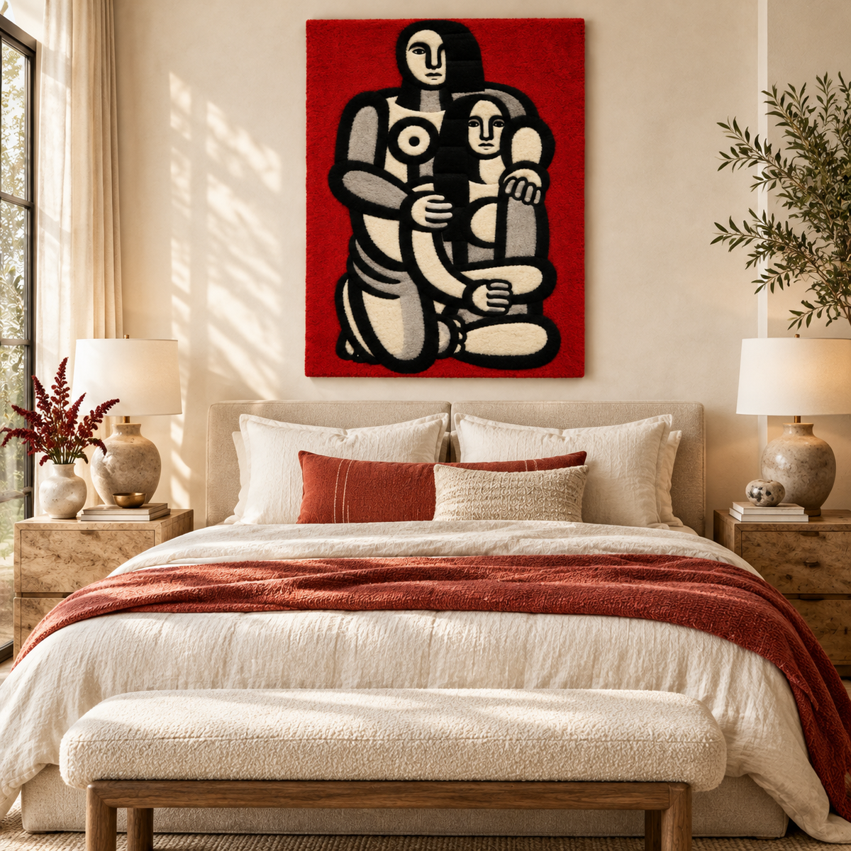 Two Figures, Nude on a Red Ground by Fernand Léger — room setting