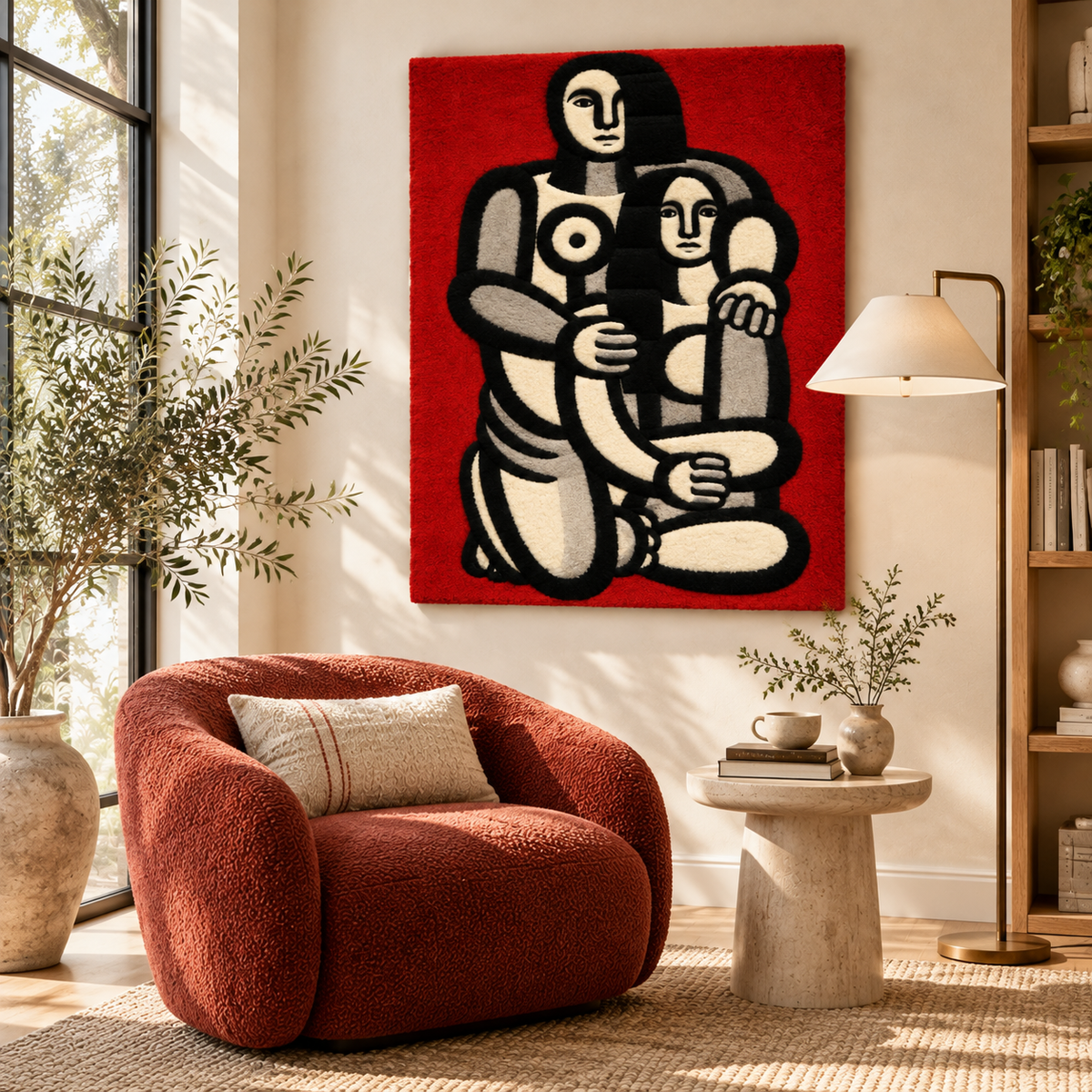Two Figures, Nude on a Red Ground by Fernand Léger — room setting