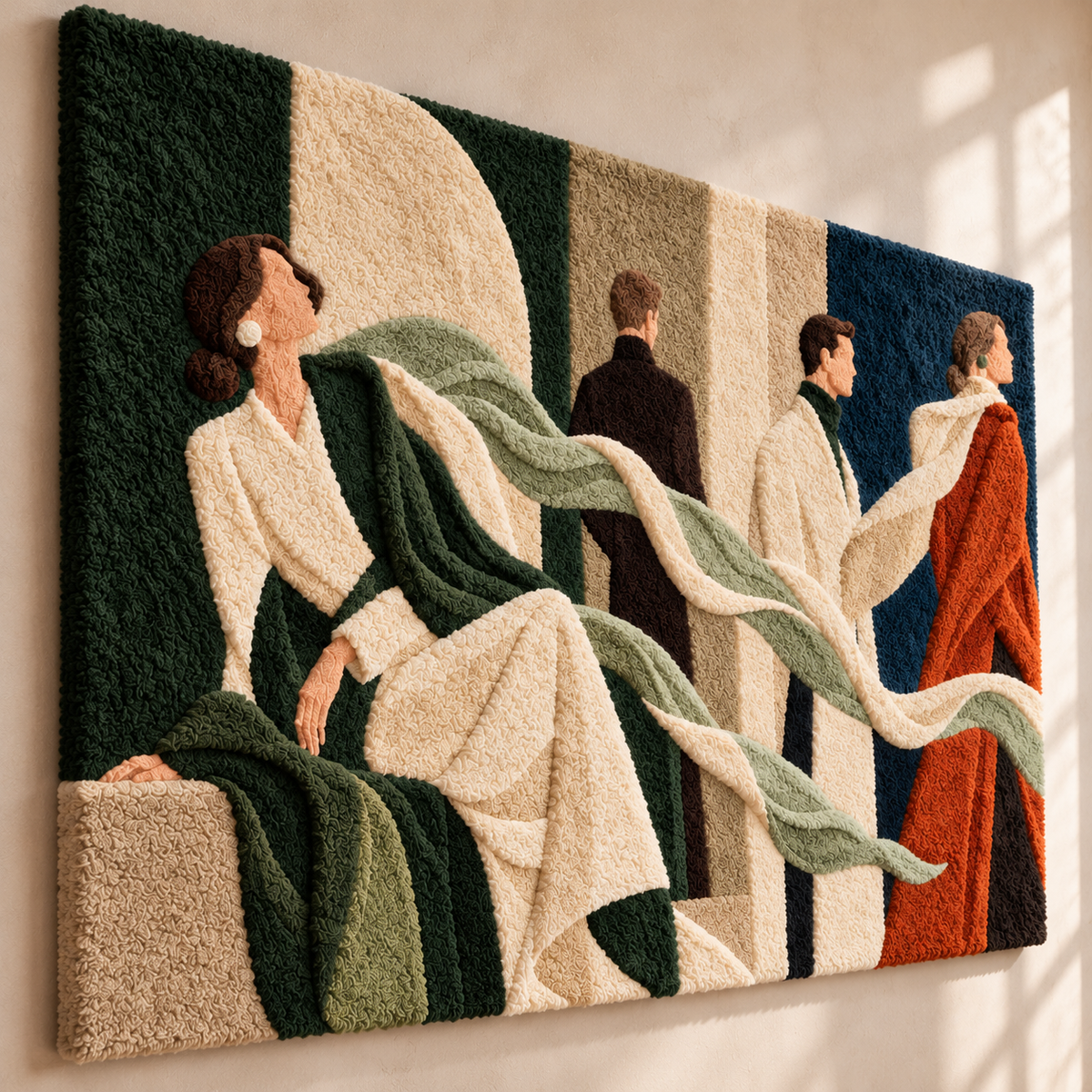 Figures In Flow by Hewn Earth Studio — angled relief view