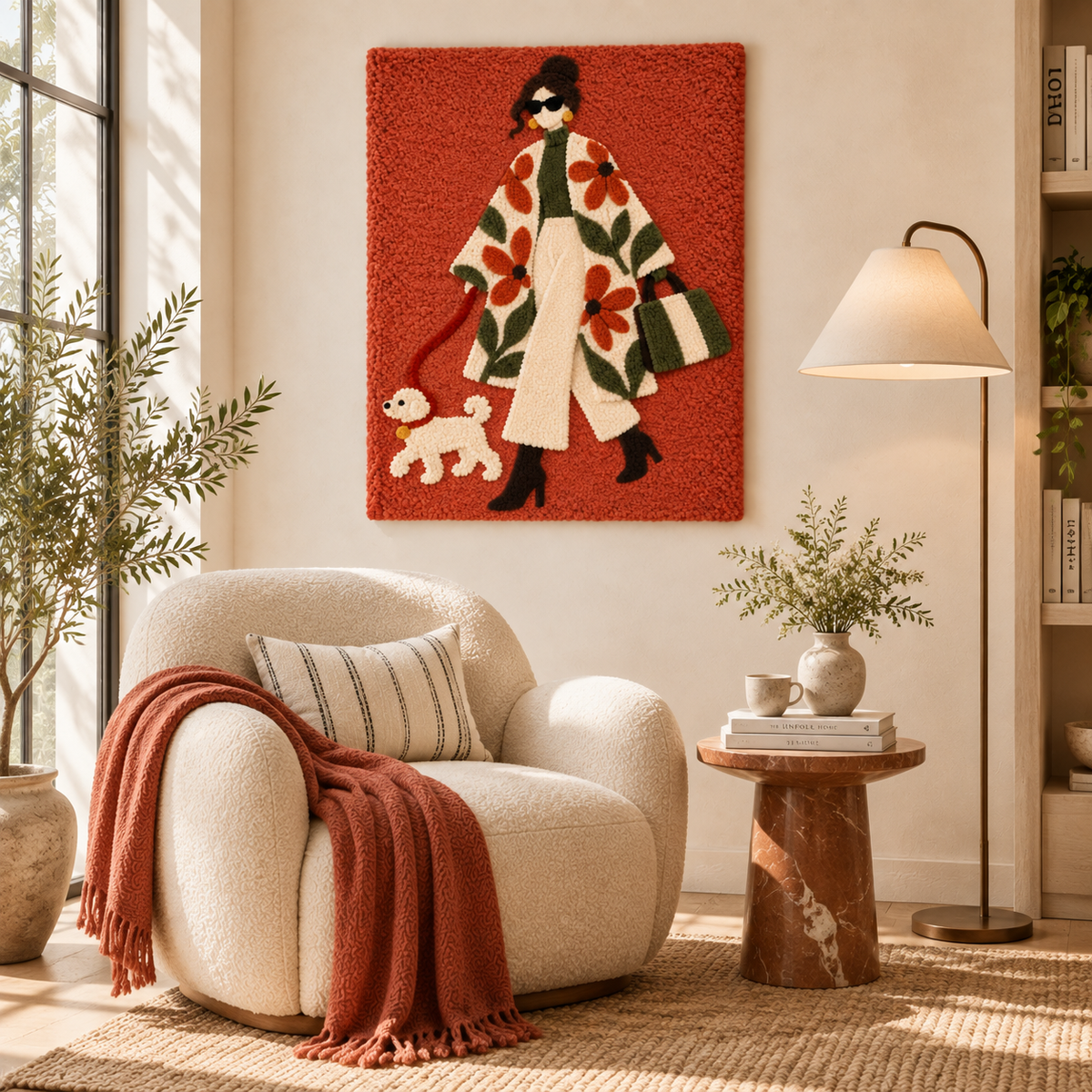 Floral Coat and Little Companion — room setting 2