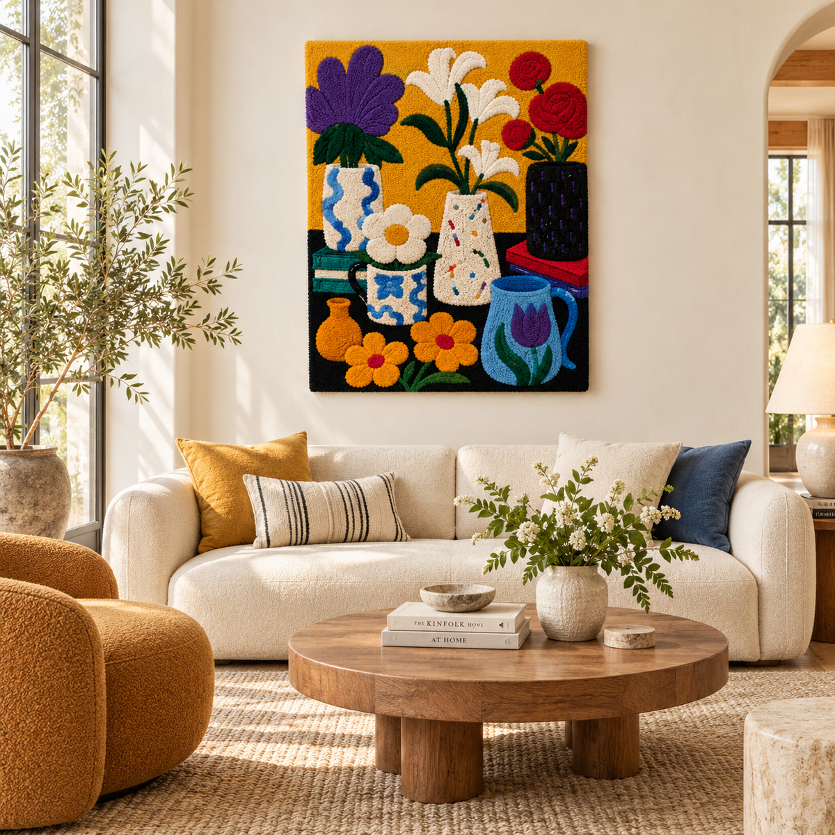 Flowers for a Golden Morning — front-facing room scene
