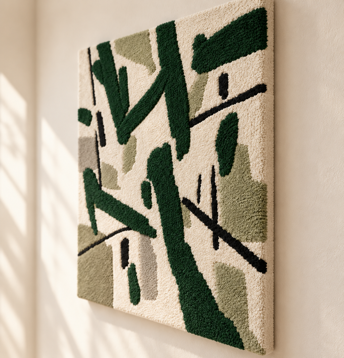 Forest Green Gestures — angled relief view