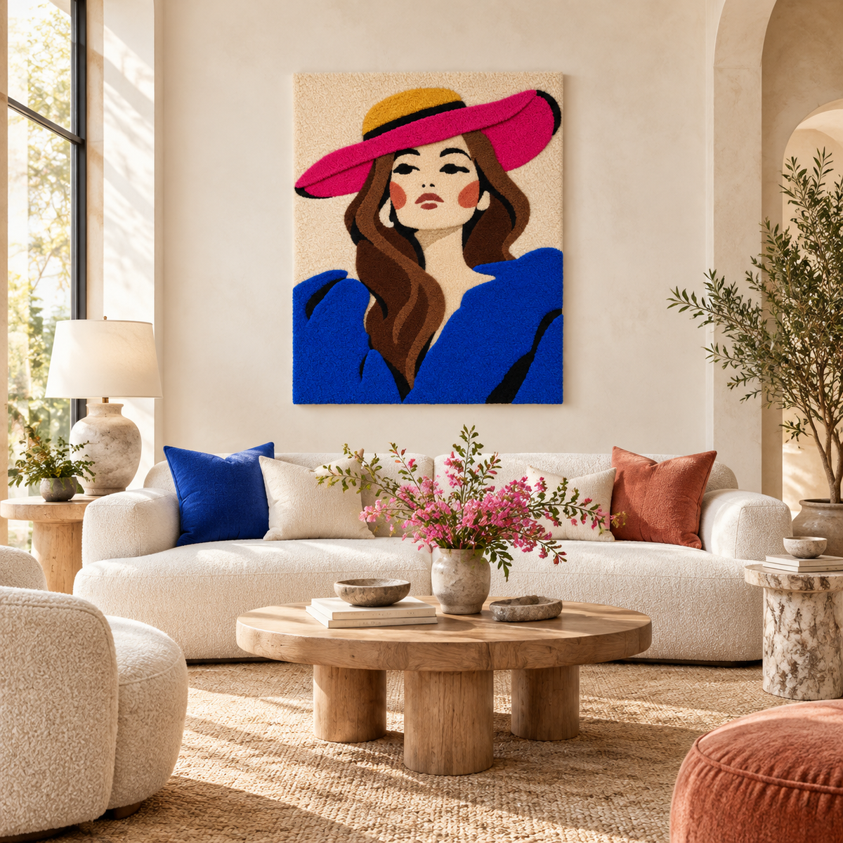 Fuchsia Brim Muse — front-facing room scene [room-front]