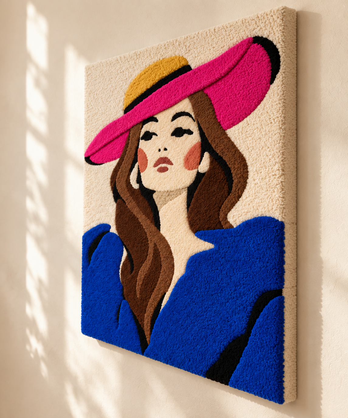 Fuchsia Brim Muse — angled relief view