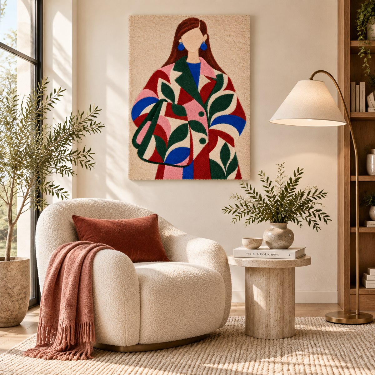 Garden Arcs Statement Coat — room setting