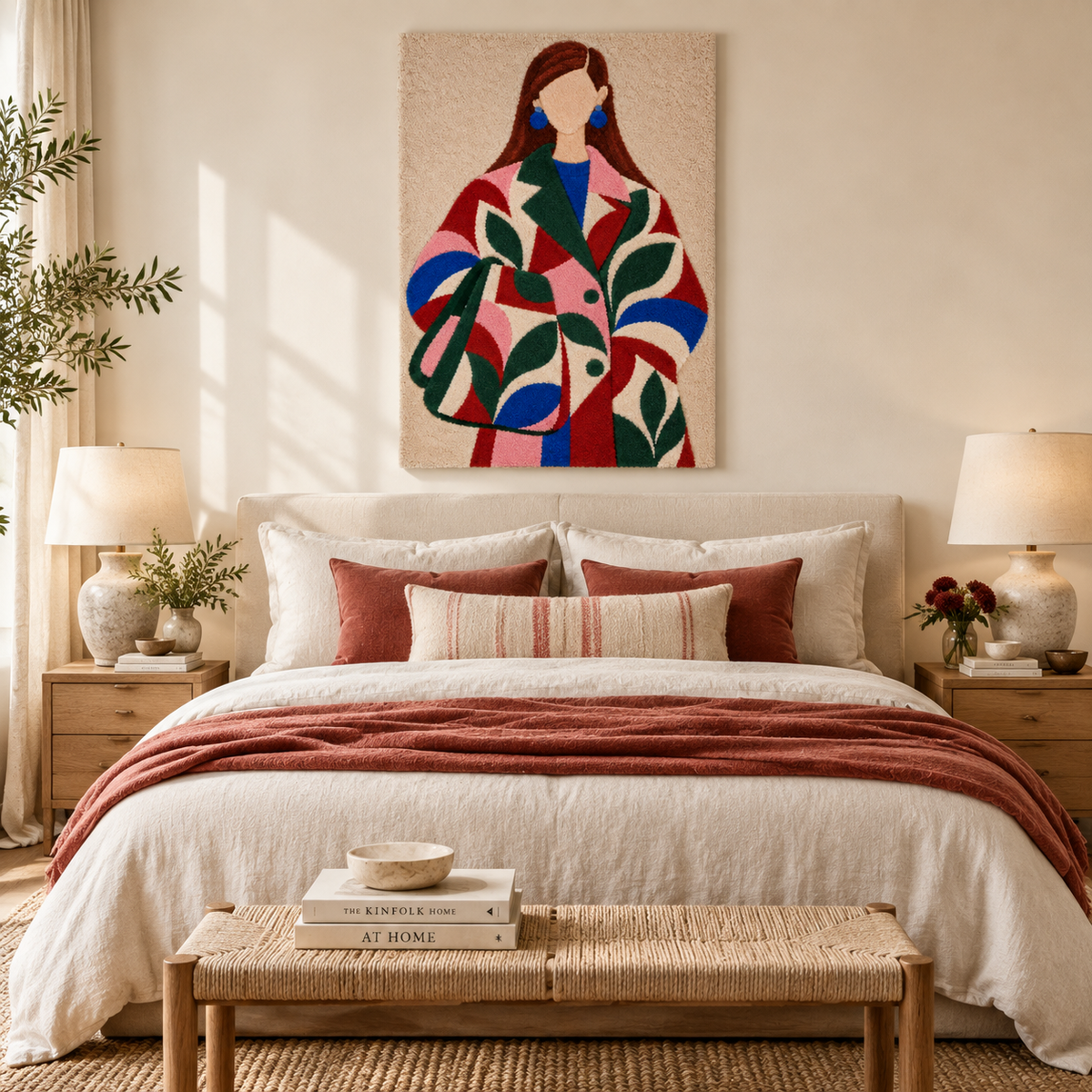 Garden Arcs Statement Coat — room setting