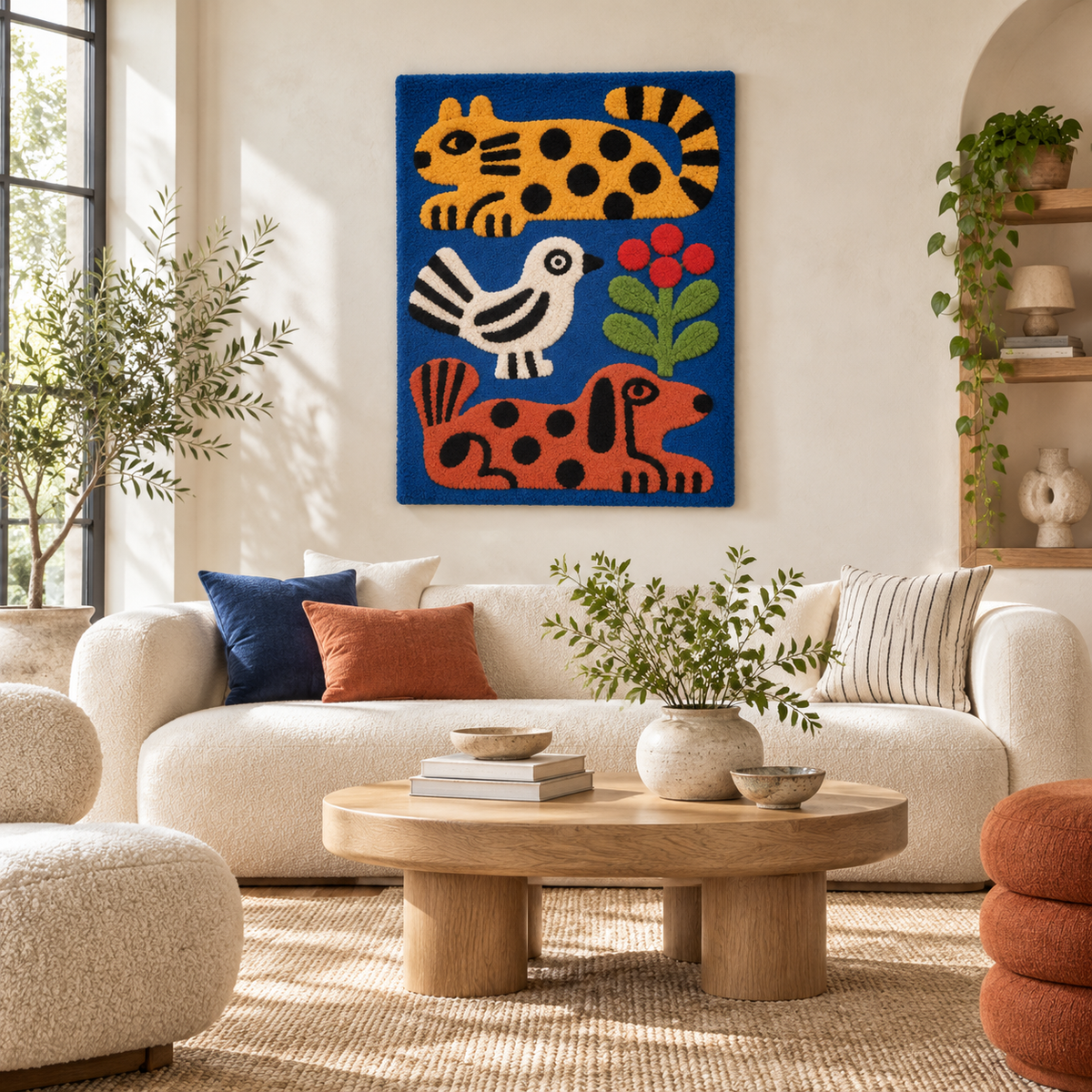 Garden Friends in Cobalt — front-facing room scene [room-front]