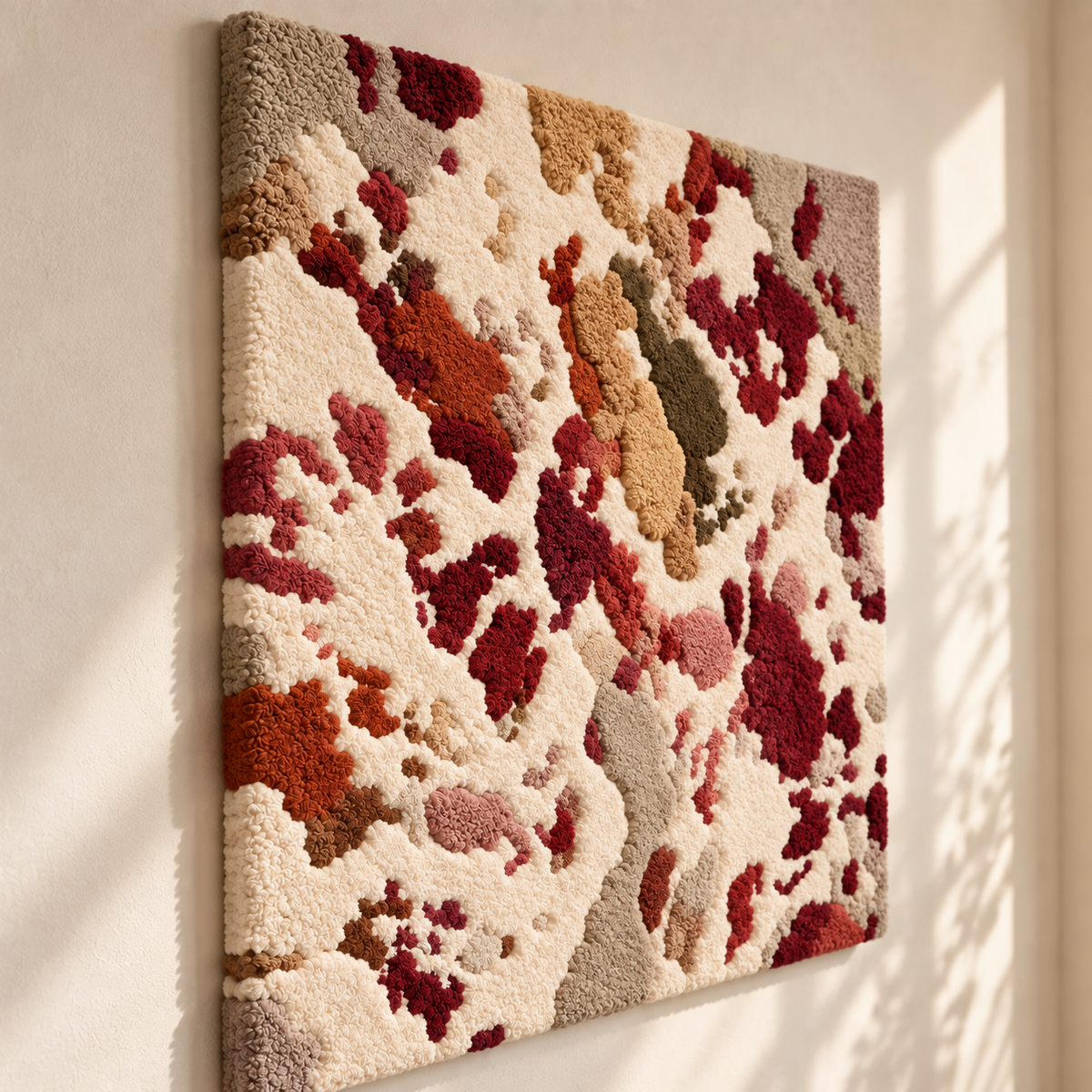 Garnet Mineral Bloom — angled relief view