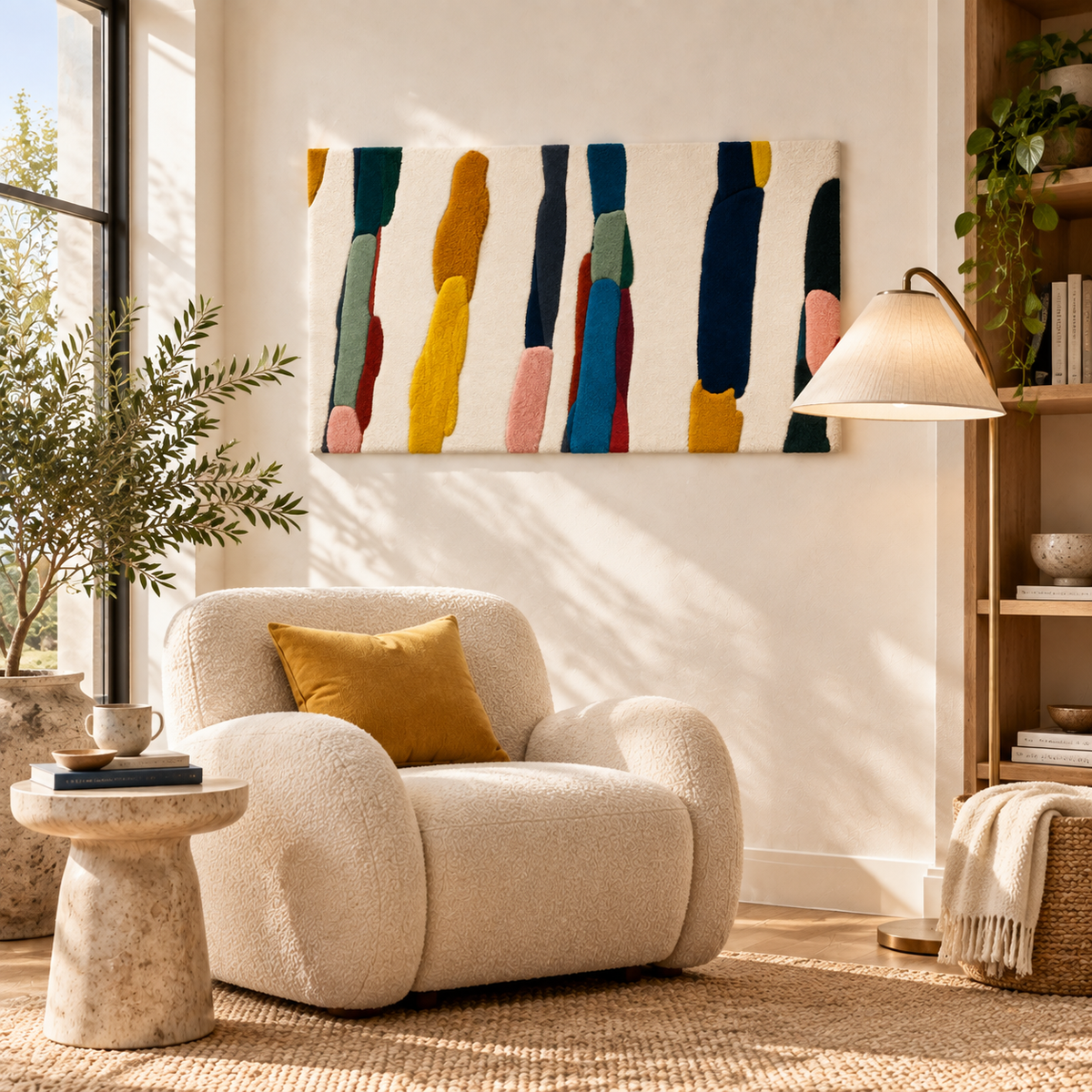 Gathered Color Strokes — room setting 3