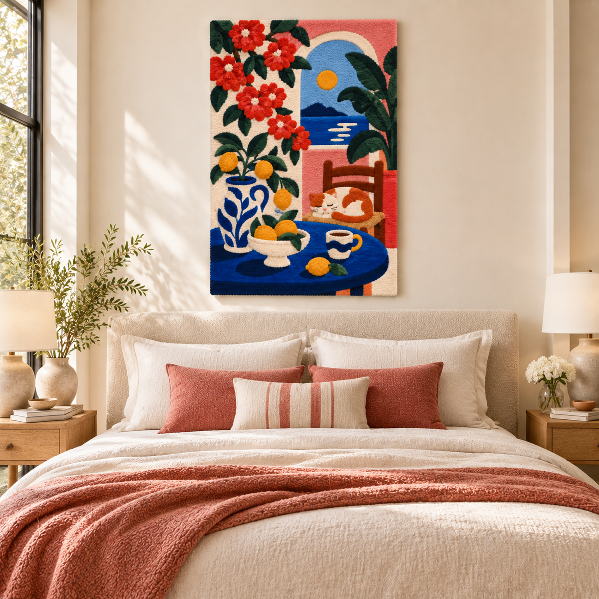 Geraniums at the Seaside Arch — room setting 1