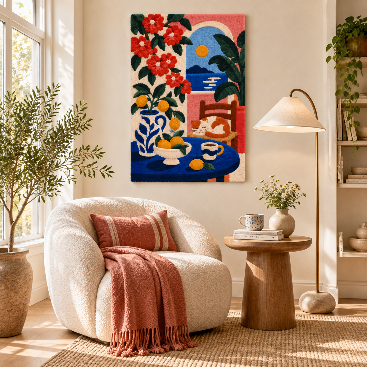 Geraniums at the Seaside Arch — room setting 3