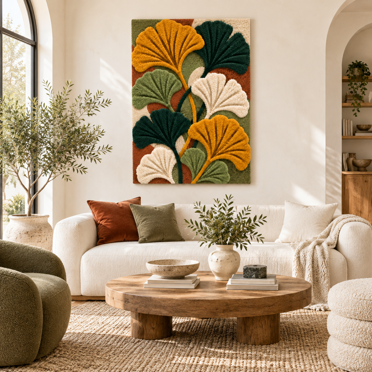 Ginkgo in Gold — front-facing room scene