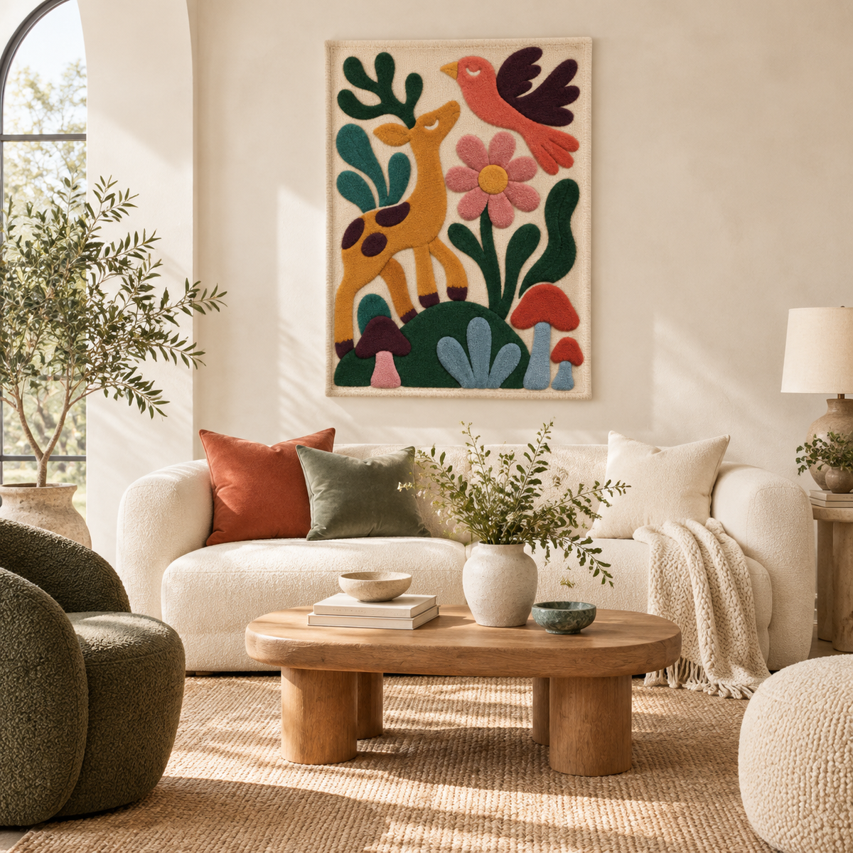 Giraffe in a Singing Garden — front-facing room scene [room-front]