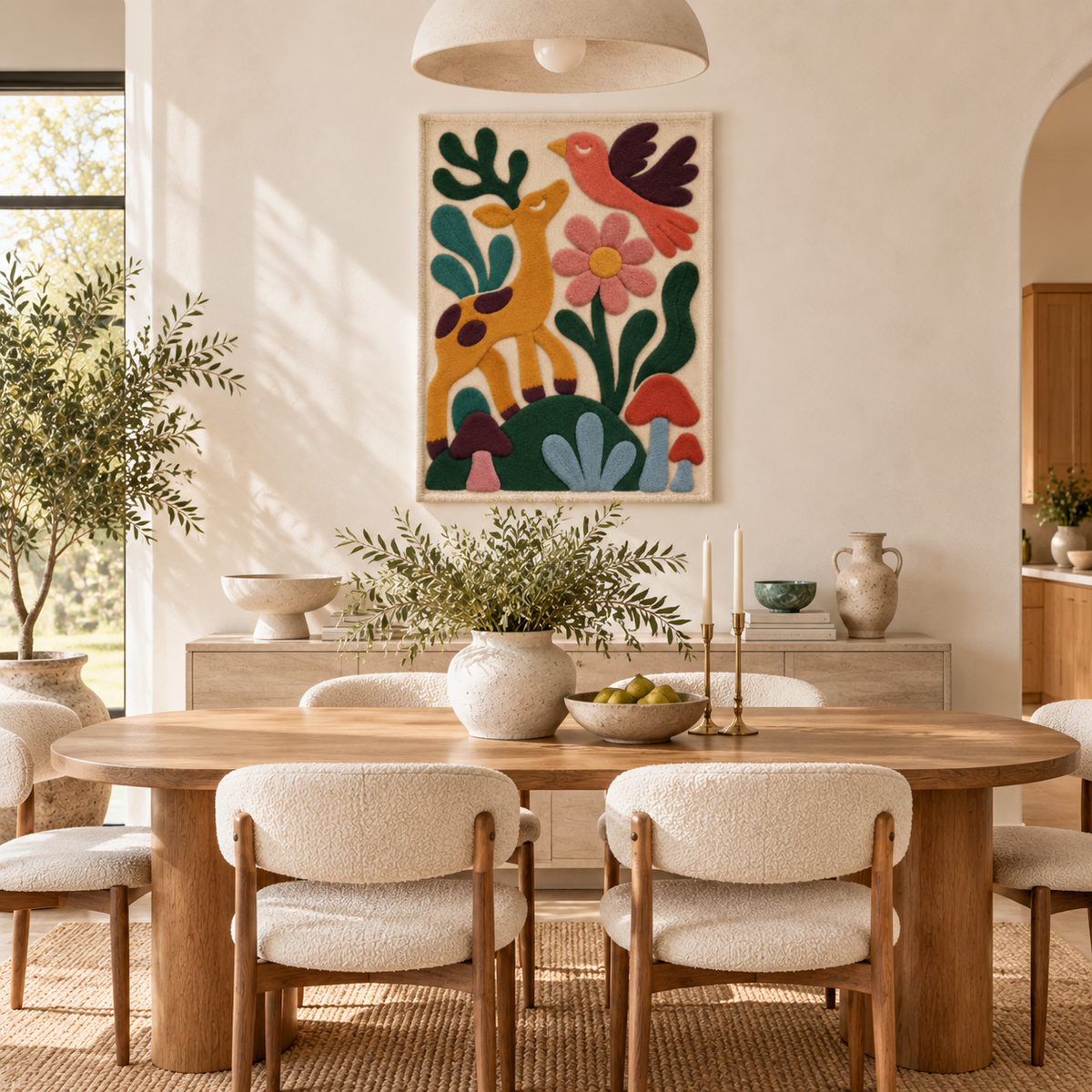 Giraffe in a Singing Garden — room setting