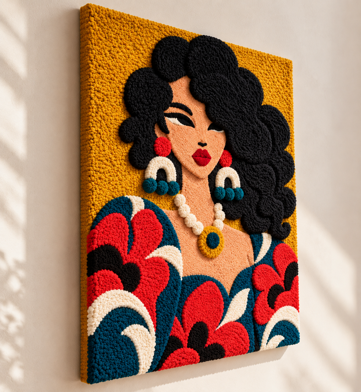 Golden Bloom Muse — angled relief view