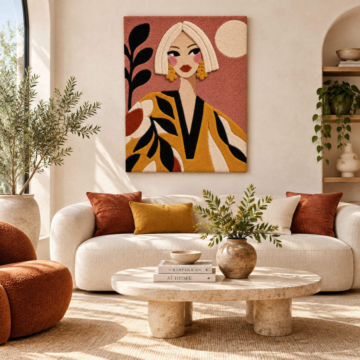 Golden Botanical Muse — front-facing room scene [room-front]