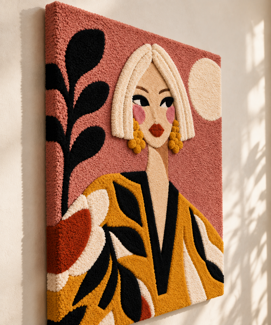 Golden Botanical Muse — angled relief view