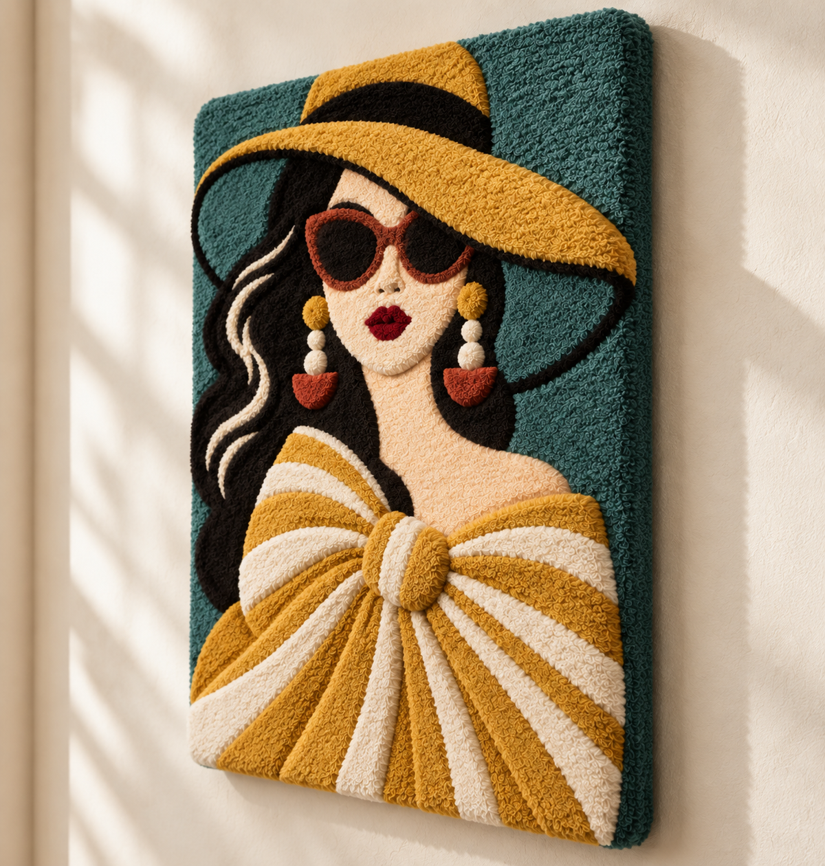 Golden Bow Muse — angled relief view
