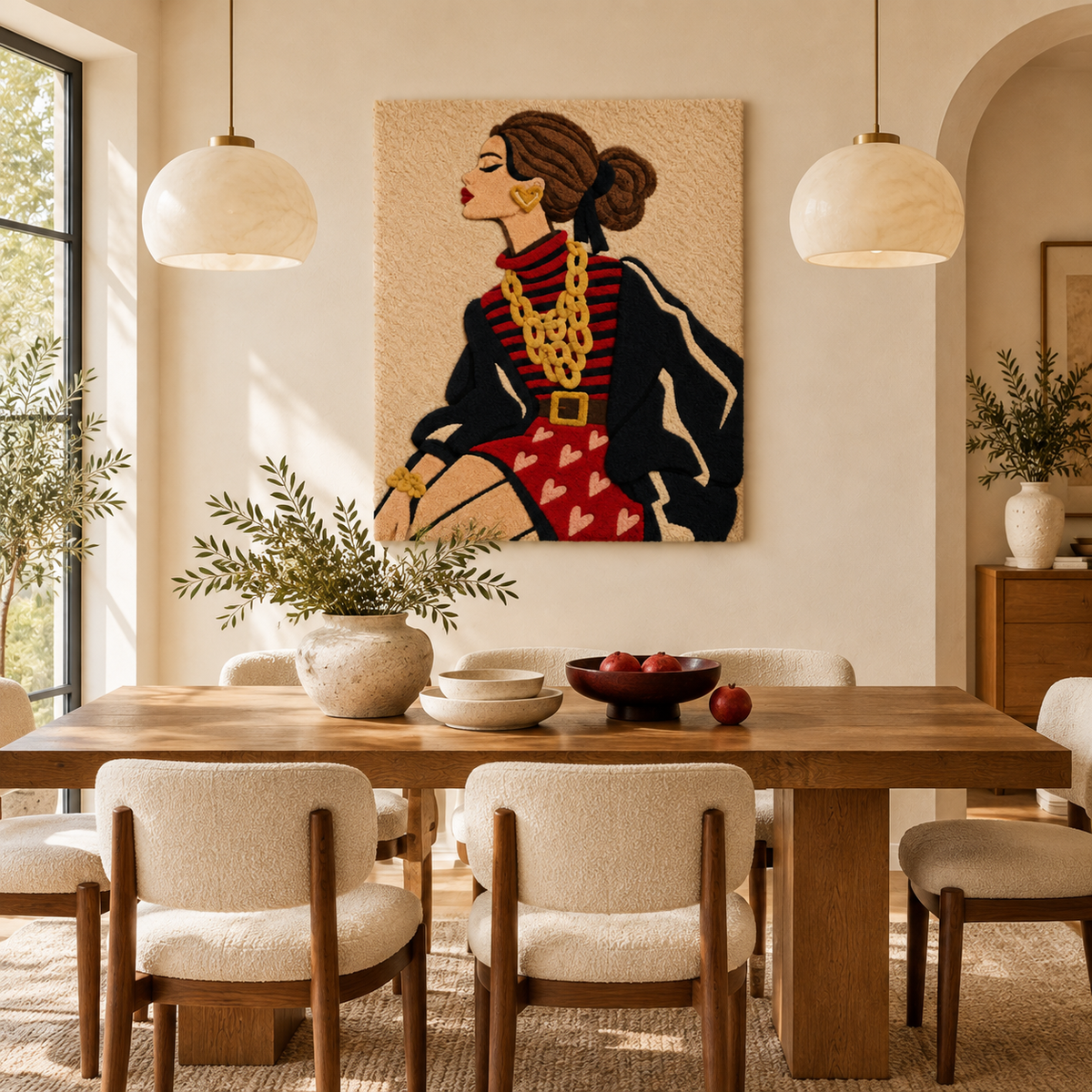 Golden Chains and Red Hearts — room setting 1