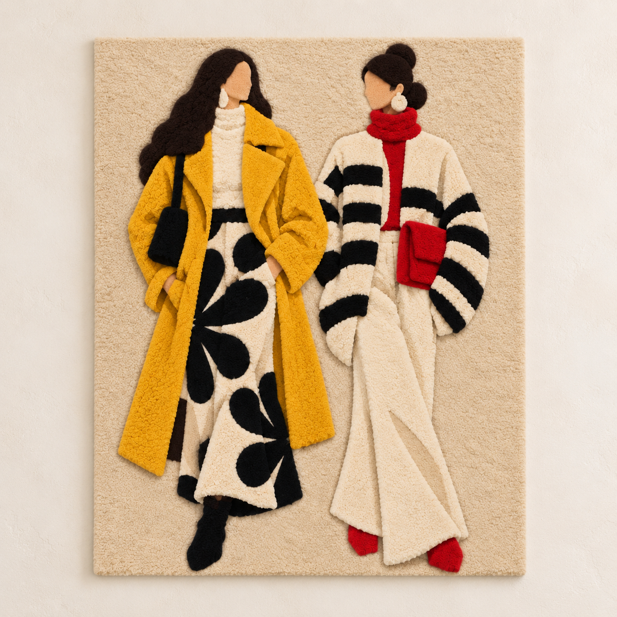 Hewn Earth Golden Coat City Companions wall art featuring abstract cityscape with golden tones and modern design.
