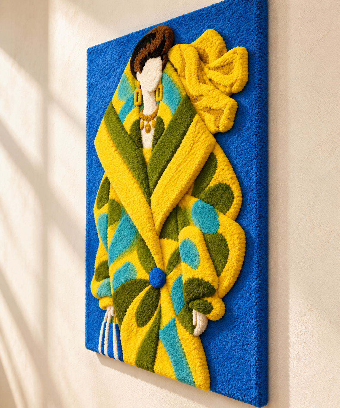 Golden Collar Cobalt Runway — angled relief view