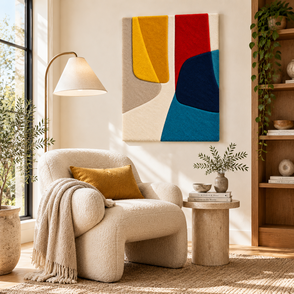 Hewn Earth Golden Fold and Blue Current wall art featuring abstract gold and blue design for modern interior decor.