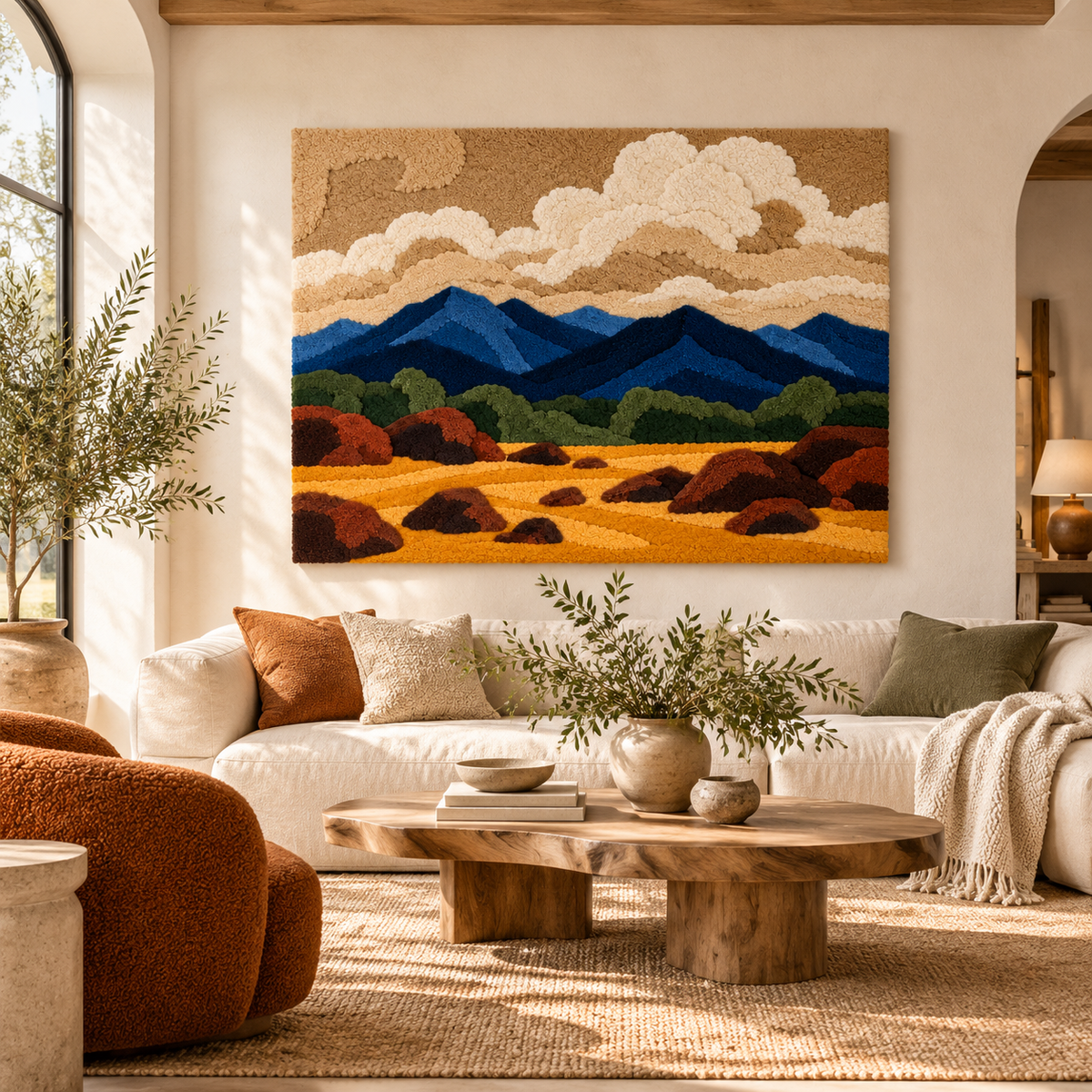 Golden Foothill Clouds by Hewn Earth Studio — room setting