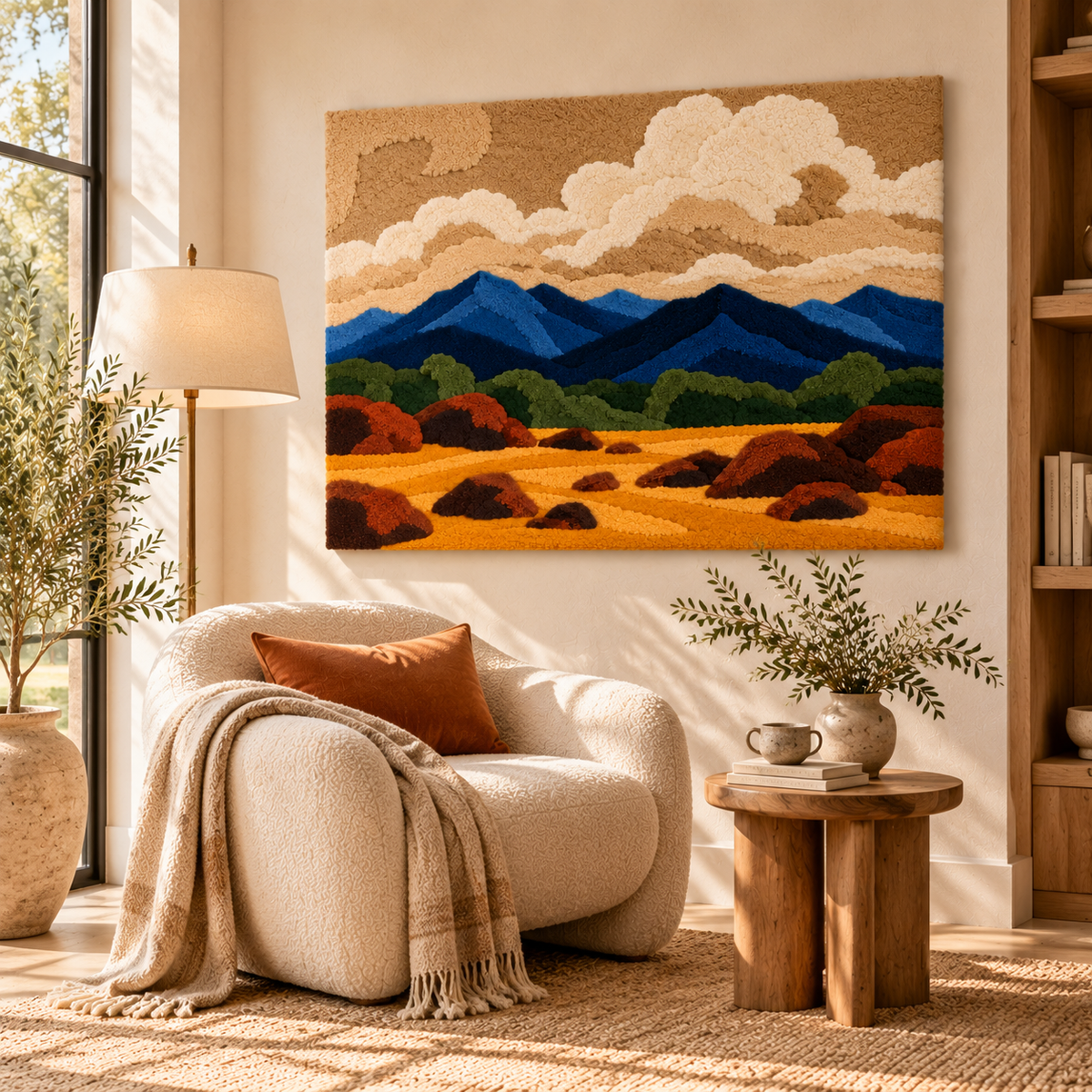 Golden Foothill Clouds by Hewn Earth Studio — room setting