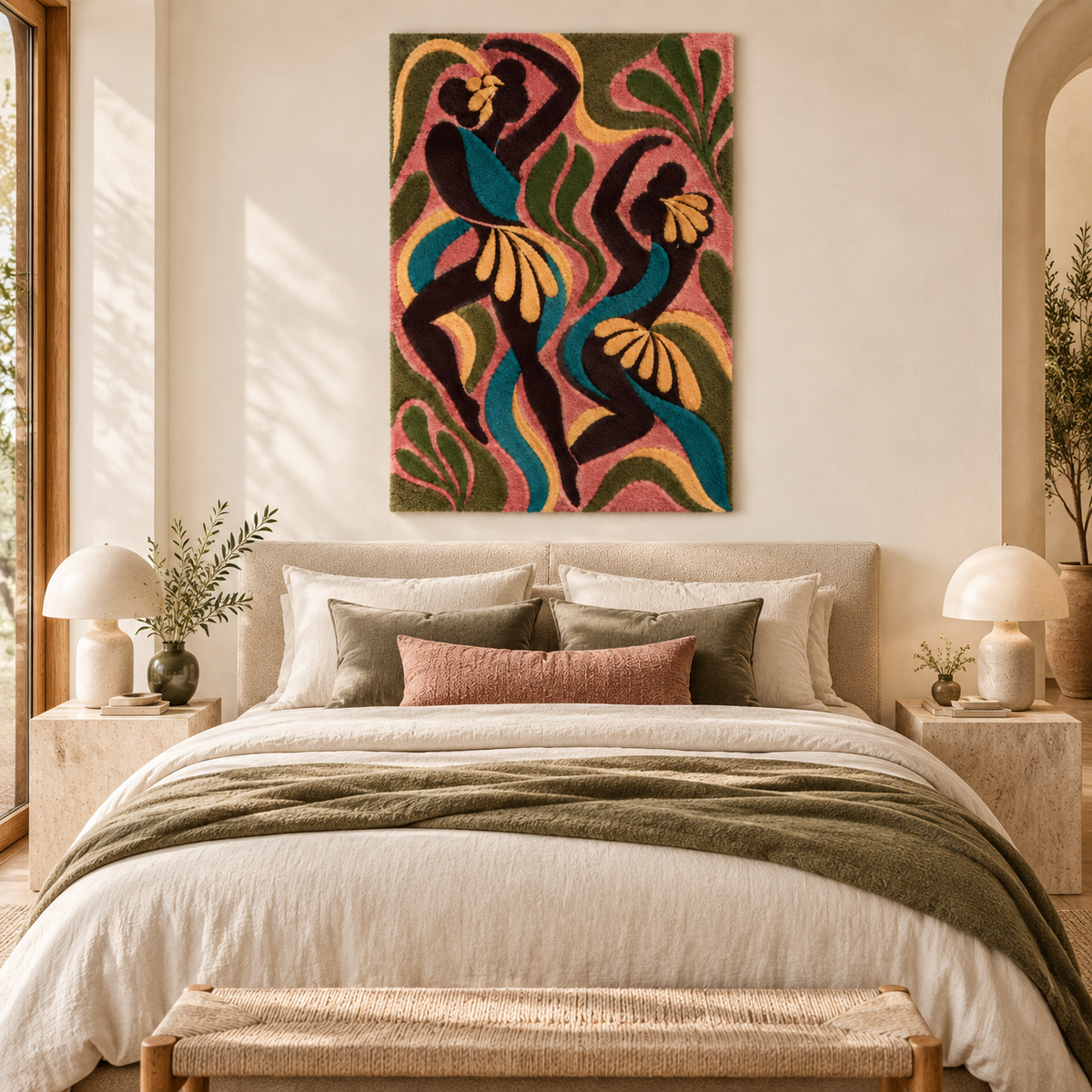 Golden Frond Dancers — room setting 1