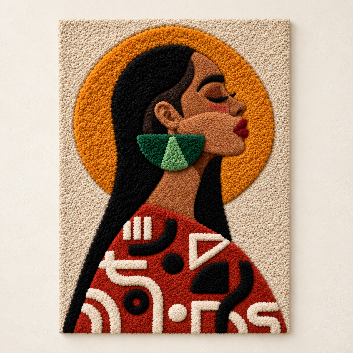 Golden Halo Muse wall art by Hewn Earth featuring a luminous, abstract design with a golden halo effect on a neutral background.