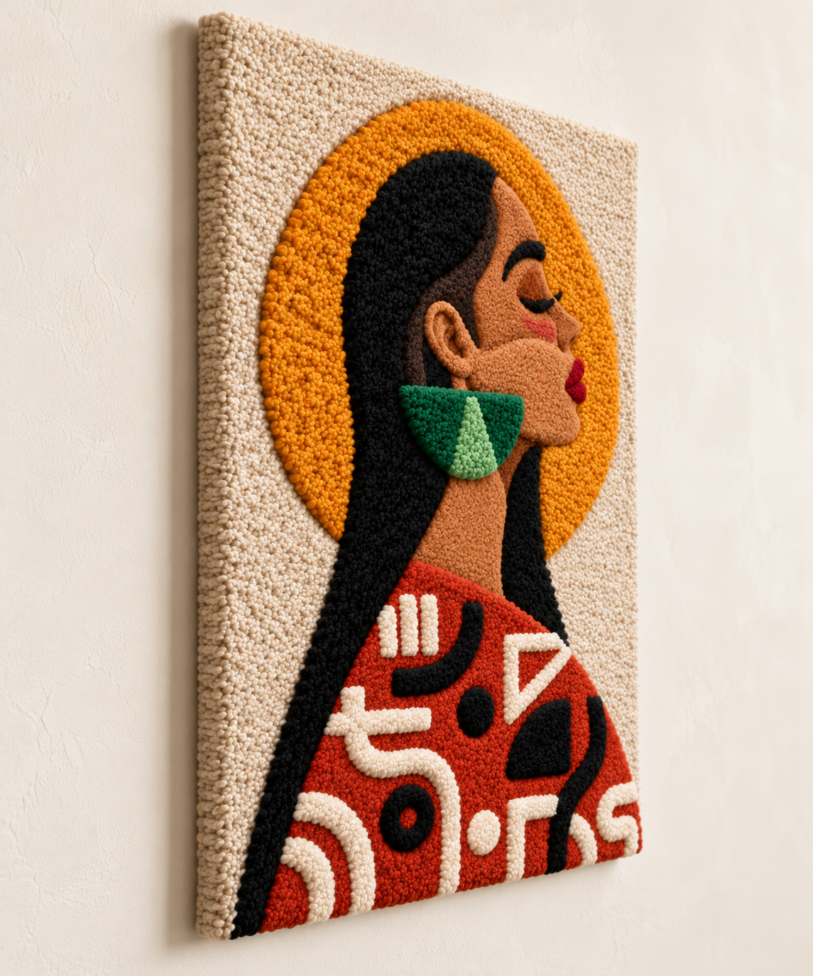 Golden Halo Muse wall art by Hewn Earth featuring a luminous golden halo design on a neutral background.
