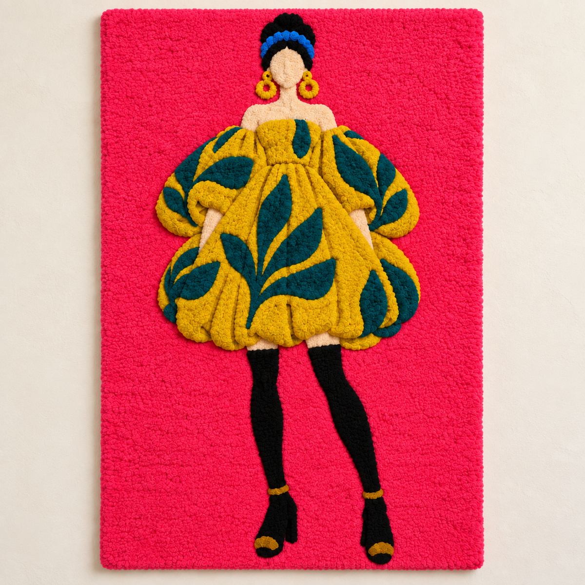 Golden Leaves Fuchsia Runway — front product view [product-light]