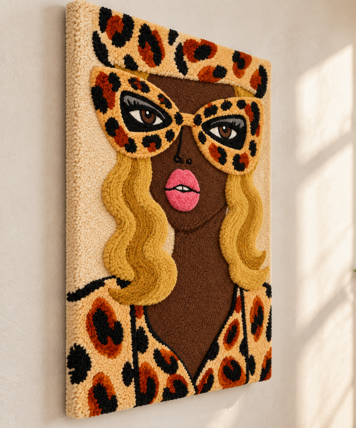 Golden Leopard Masquerade — angled relief view
