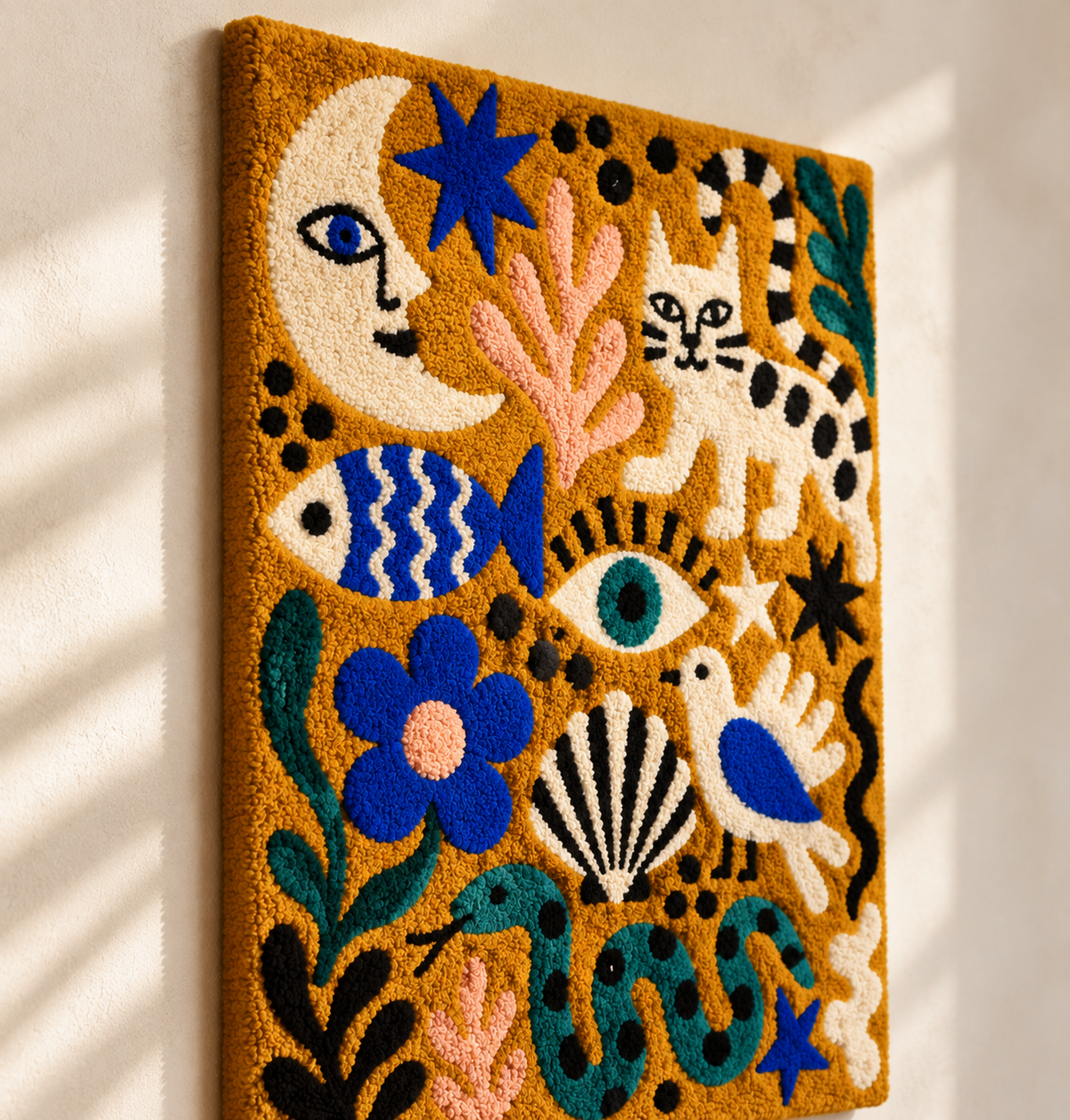 Golden Moon Menagerie — angled relief view