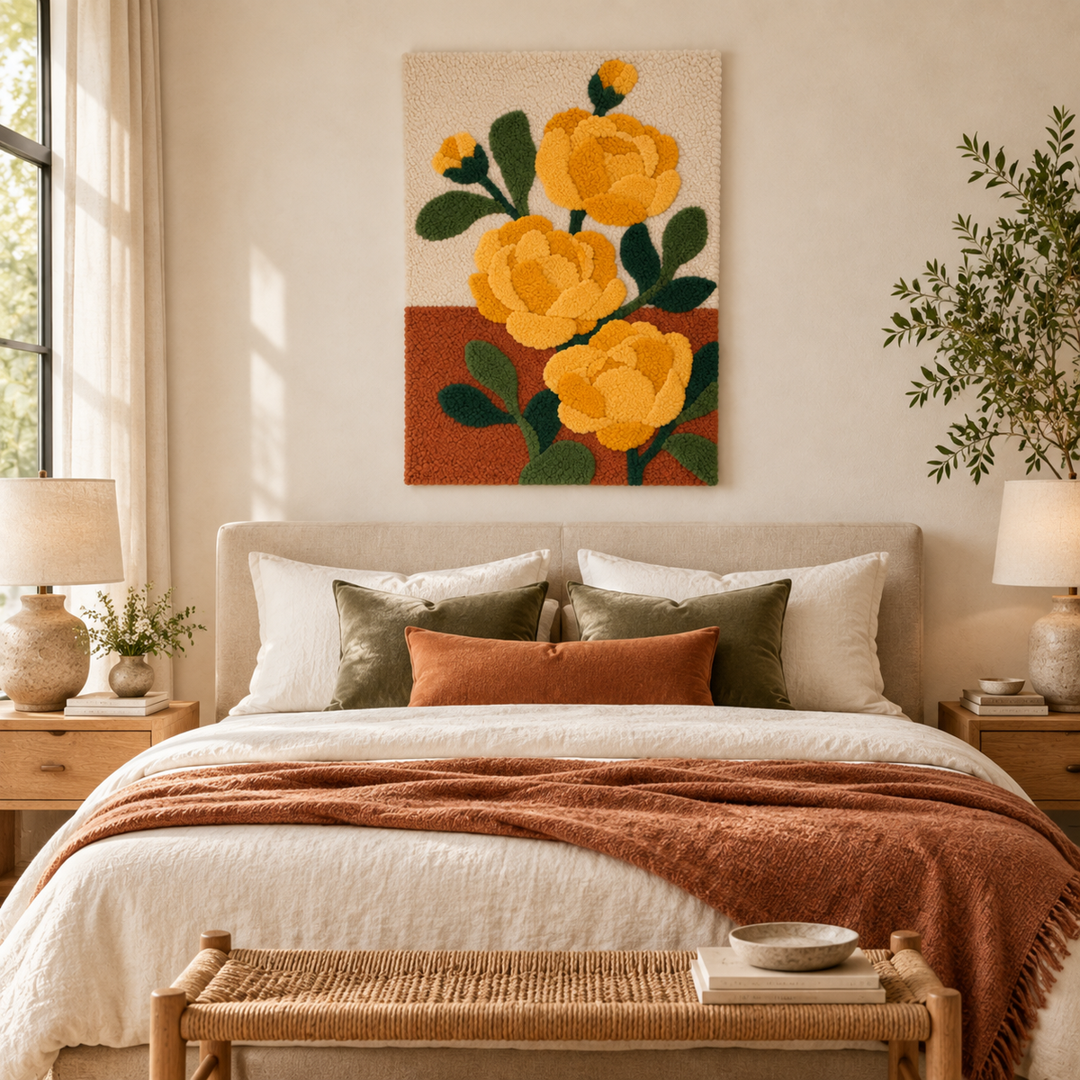Golden Rose Stem — room setting 1