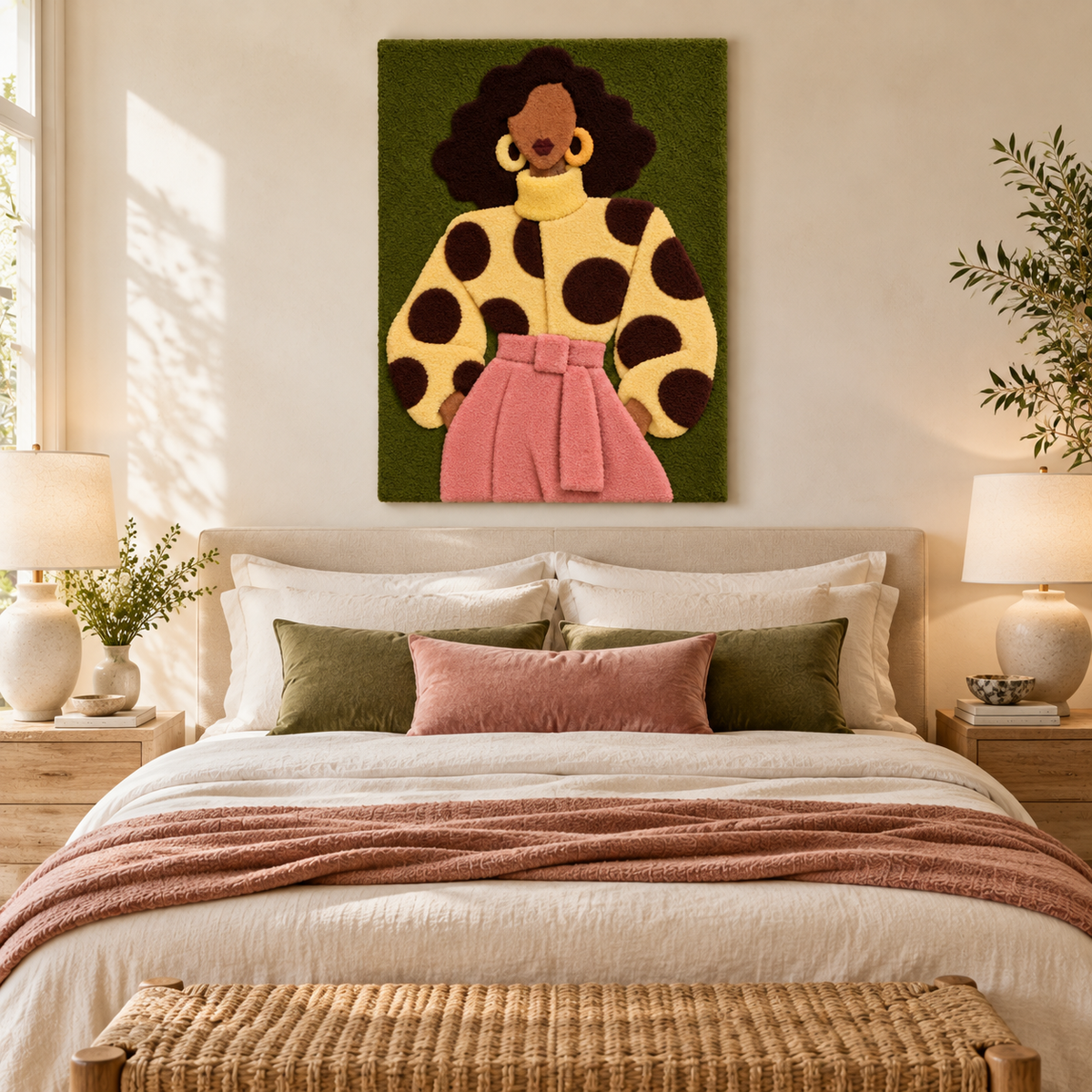 Golden Spots and Rose — room setting 1